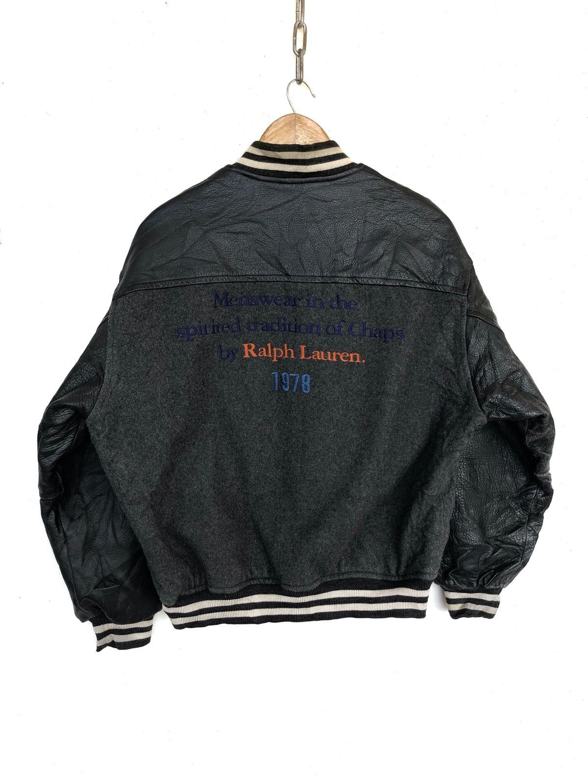 Chaps Ralph Lauren HEAT🔥Chap Ralph Lauren Wool Leather Varsity Jacket Size US M / EU 48-50 / 2 - 1 Thumbnail