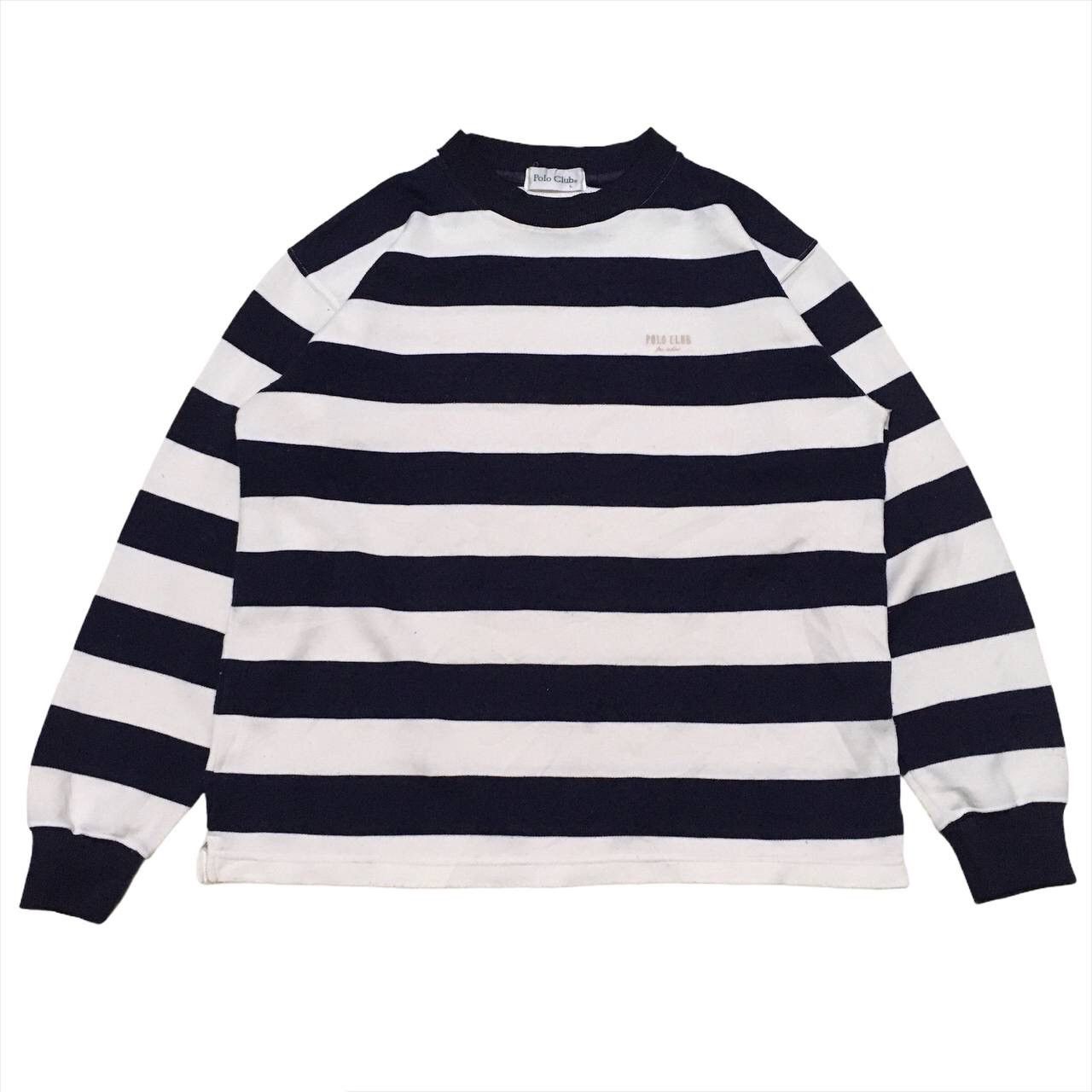 Beverly Hills Polo Club Polo Club Black and White Stripe Sweatshirt Size US L / EU 52-54 / 3 - 1 Thumbnail
