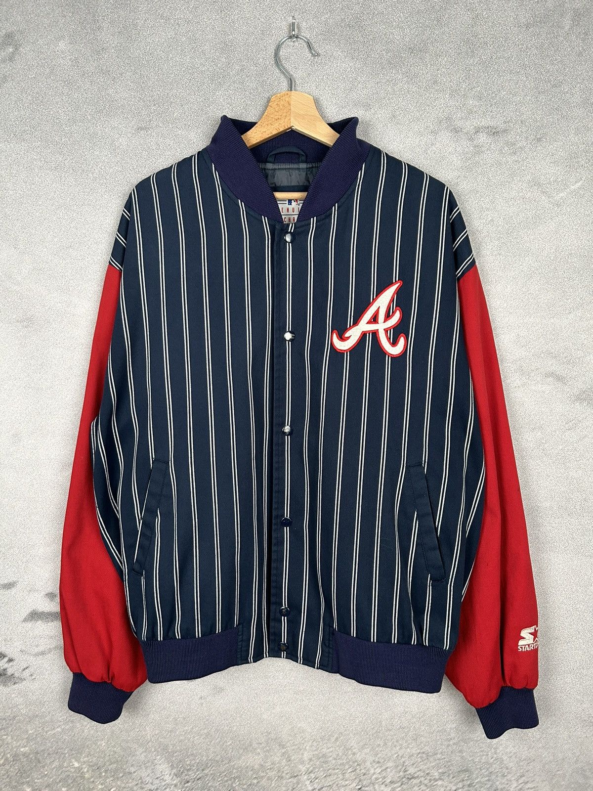 MLB Vintage 90s Atlanta Bravers Starter MLB Varsity Jacket Size US L / EU 52-54 / 3 - 1 Thumbnail