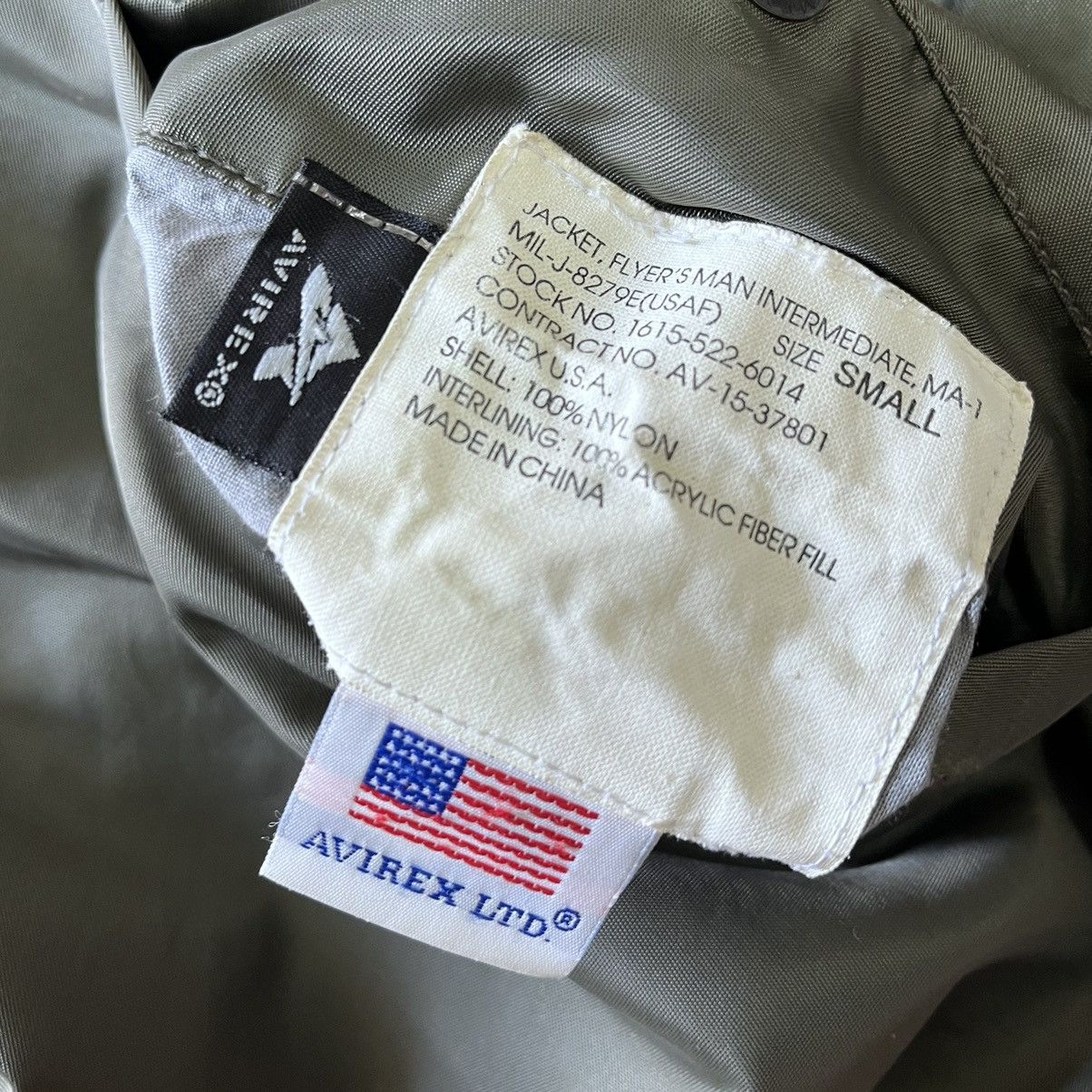 Avirex Rare US Army MA-1 Military Avirex Mill Spec Bomber Jacket Size US S / EU 44-46 / 1 - 20 Thumbnail