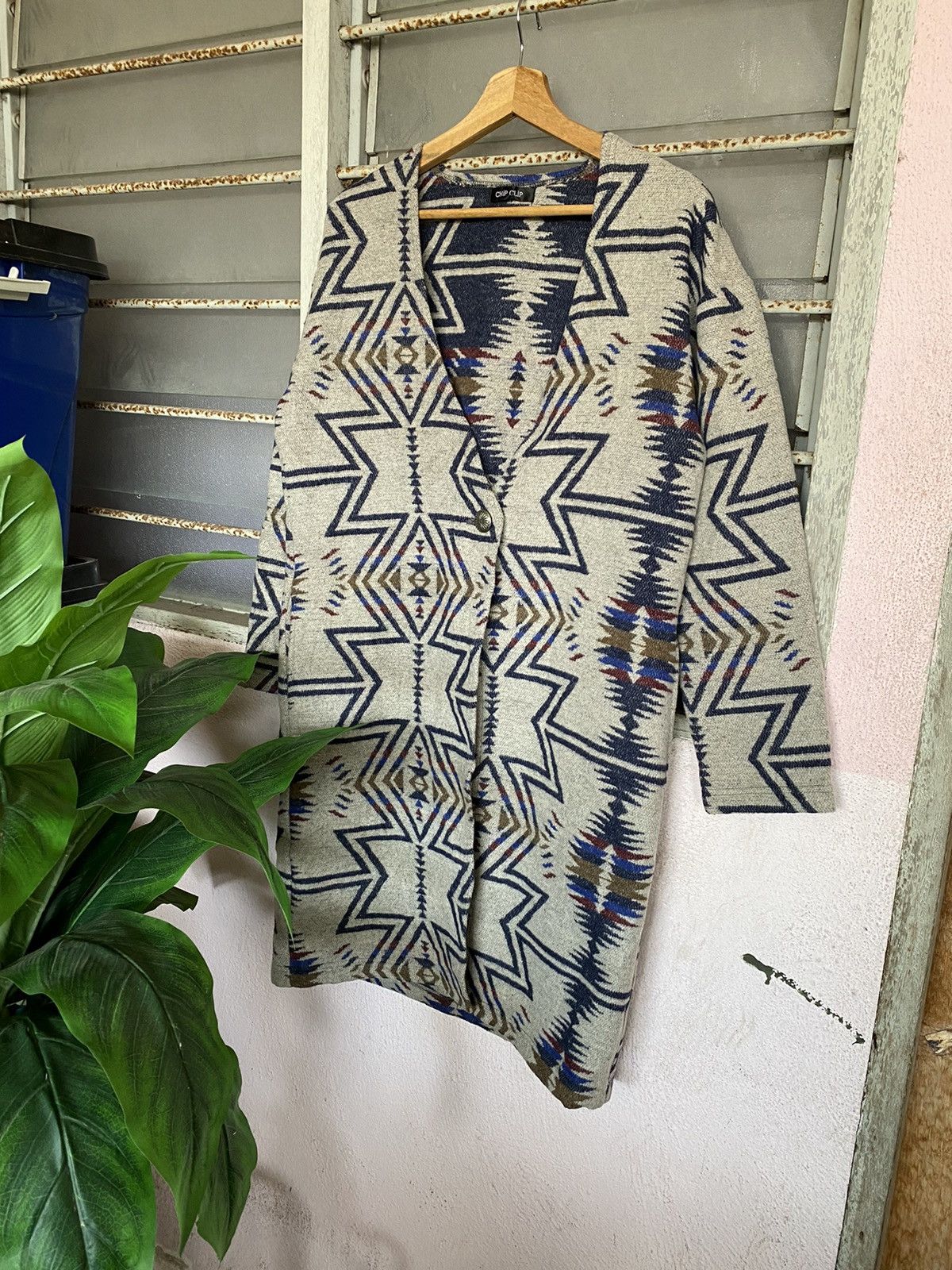 image of Steals Vintage Chip Clip Navajo Long Cardigan, Men's (Size Medium)