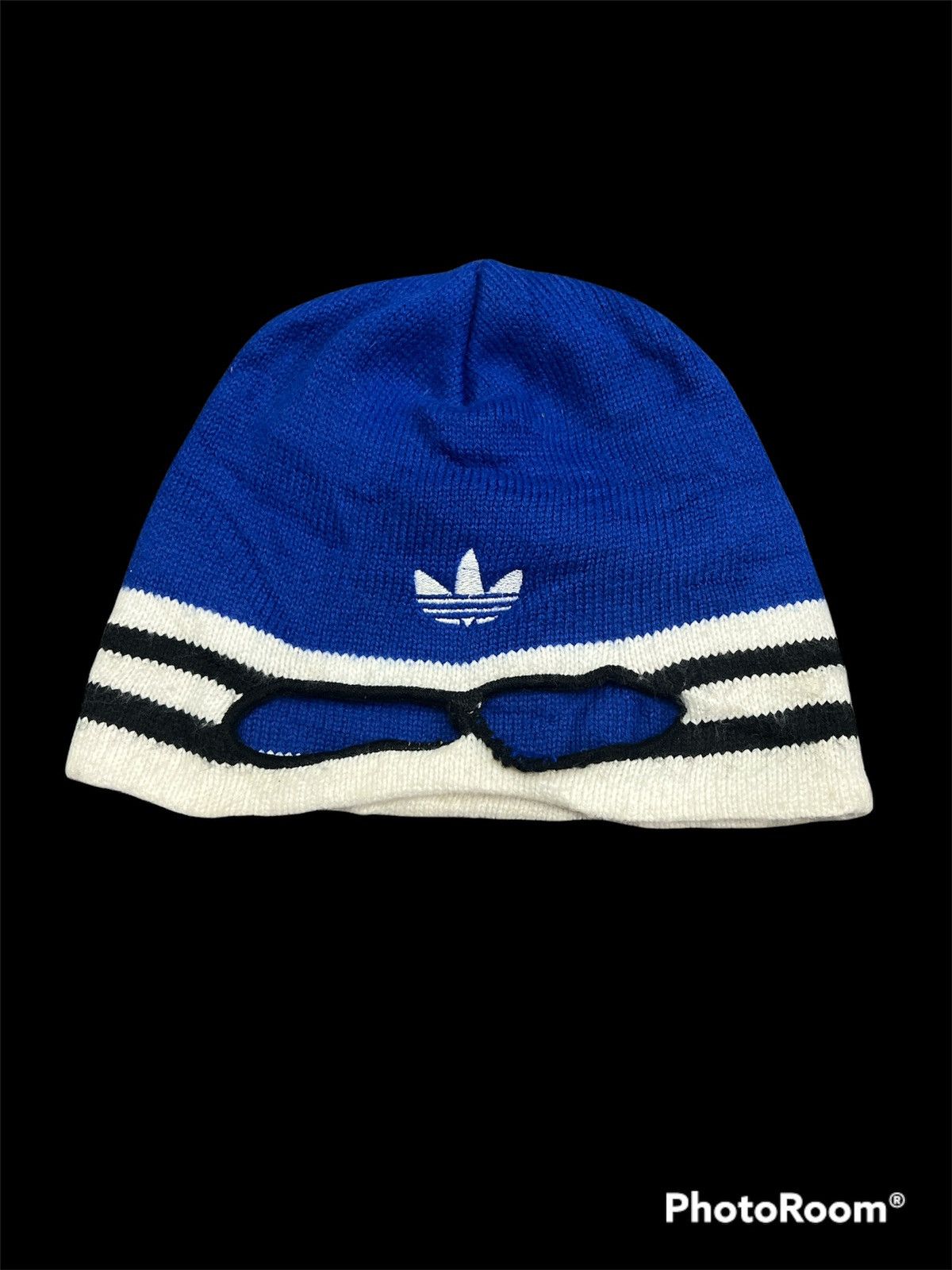 Adidas SICK🔥RARE🔥HALF Balaclava Vintage Adidas 3 stripe USA Made Size ONE SIZE - 1 Thumbnail