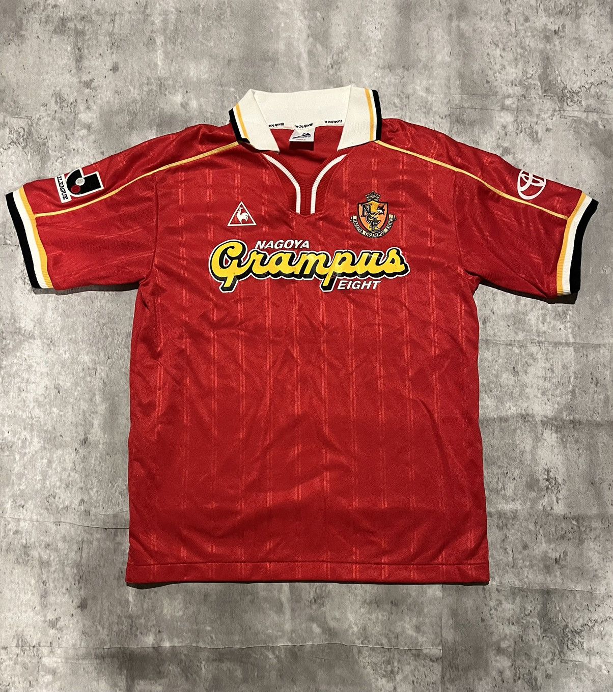 Maillot De Foot Vintage Nagoya Grampus – Lineker, Japan League, Le Coq Sportif