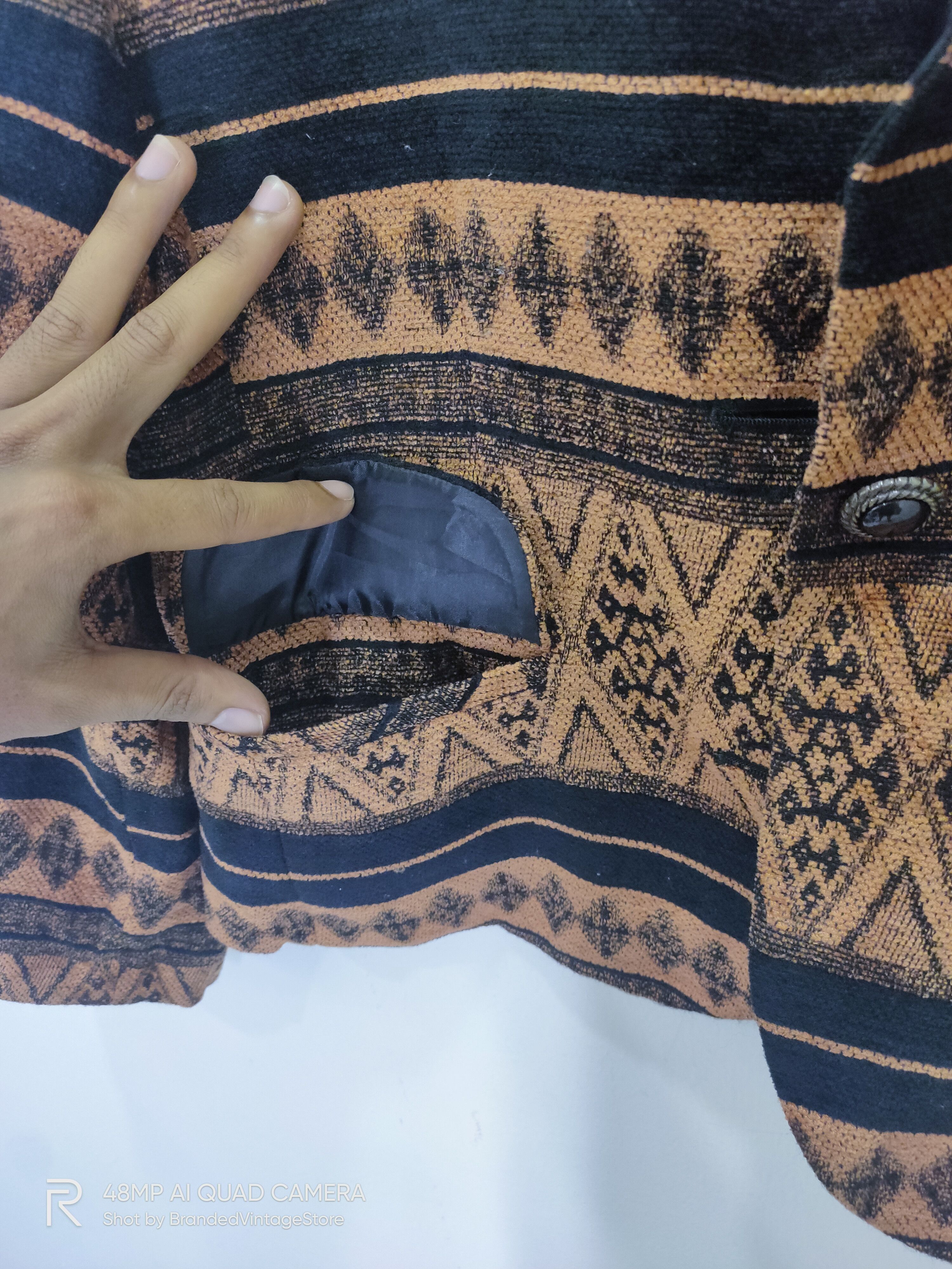 Japanese Brand Rare BON CILIE Traditional Handcrafted Fair Isle Art Jacket Size M / US 6-8 / IT 42-44 - 9 Thumbnail