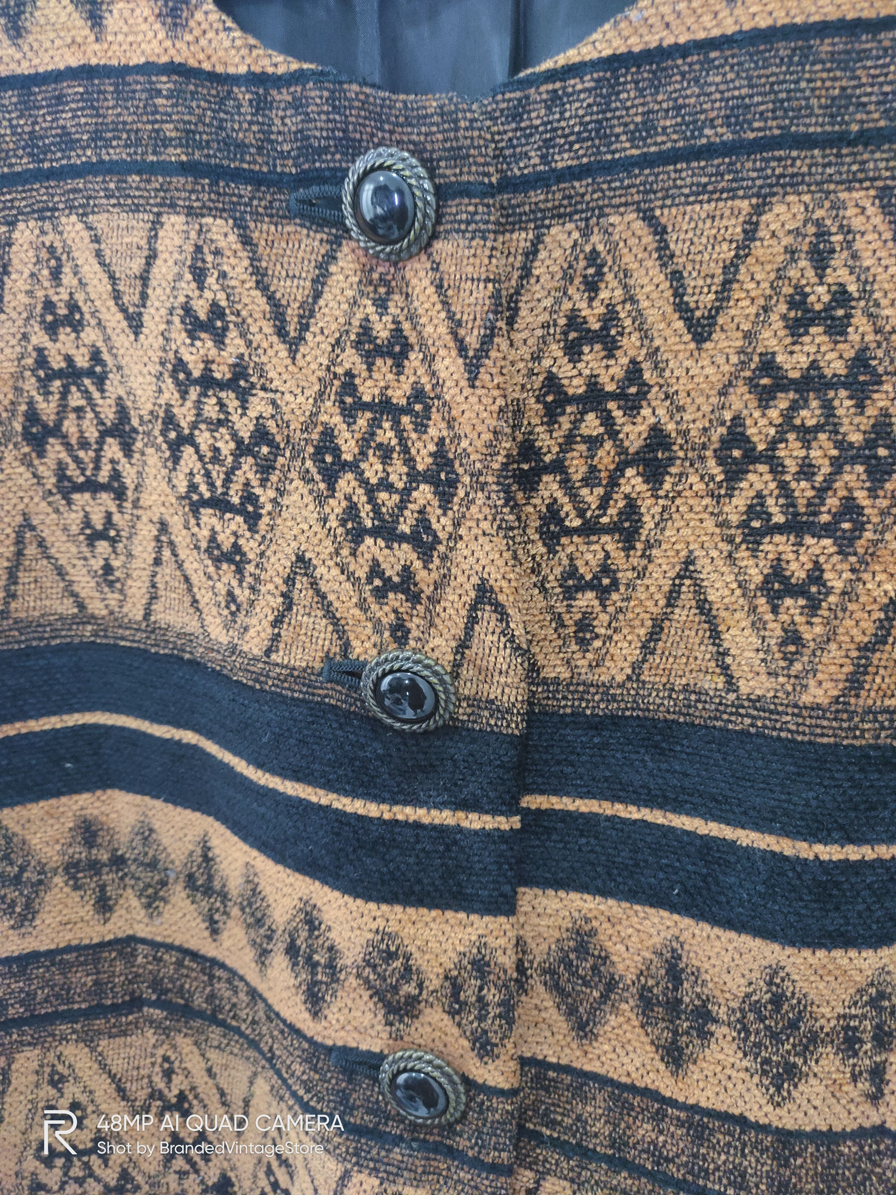 Japanese Brand Rare BON CILIE Traditional Handcrafted Fair Isle Art Jacket Size M / US 6-8 / IT 42-44 - 6 Thumbnail