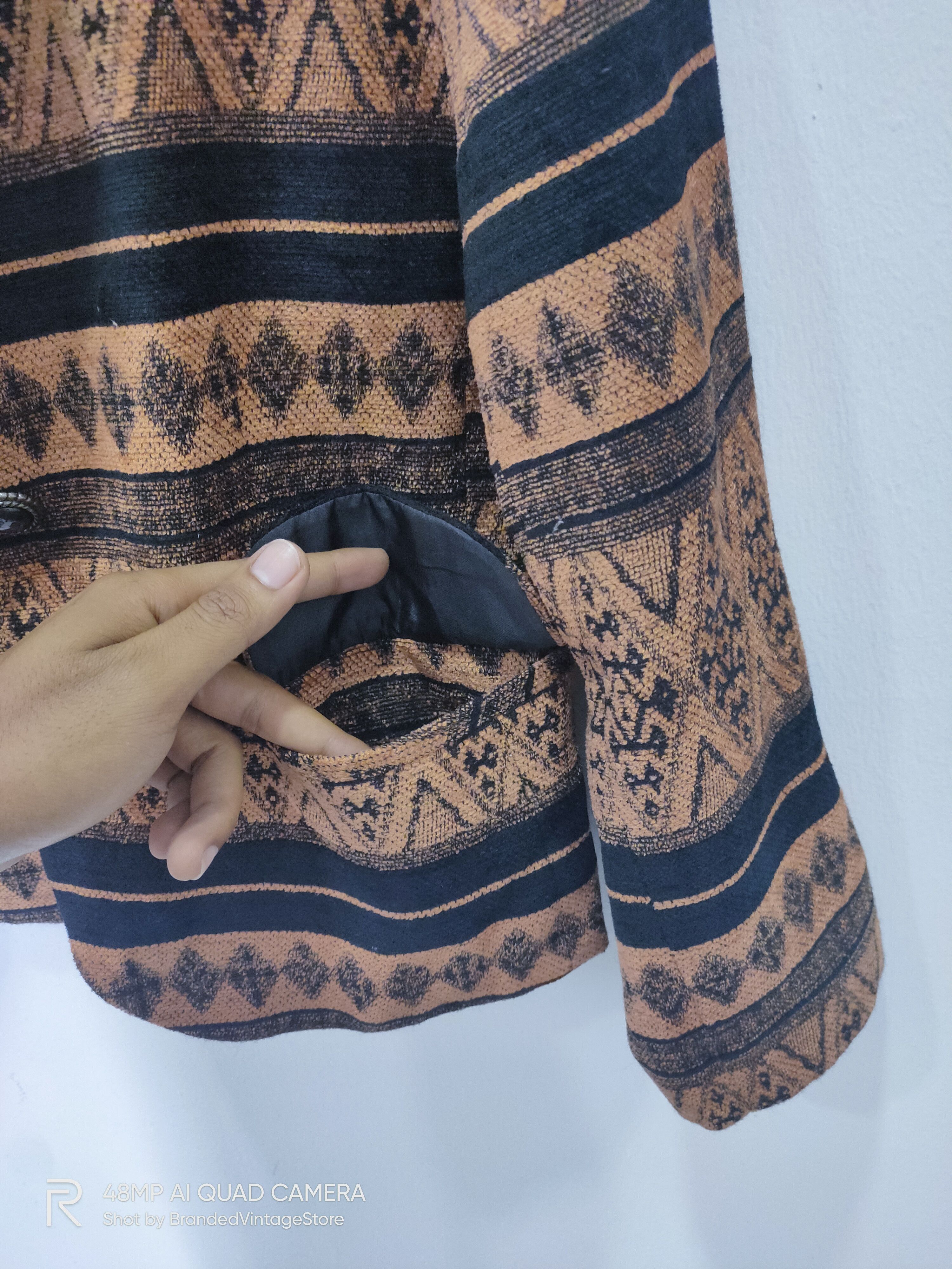 Japanese Brand Rare BON CILIE Traditional Handcrafted Fair Isle Art Jacket Size M / US 6-8 / IT 42-44 - 8 Thumbnail