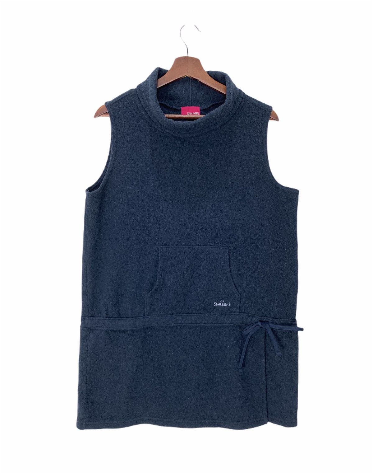 Japanese Brand × Spalding SPALDING Vintage Fleece Turtleneck Long Vest Jacket Sweater Size L / US 10 / IT 46 - 1 Thumbnail