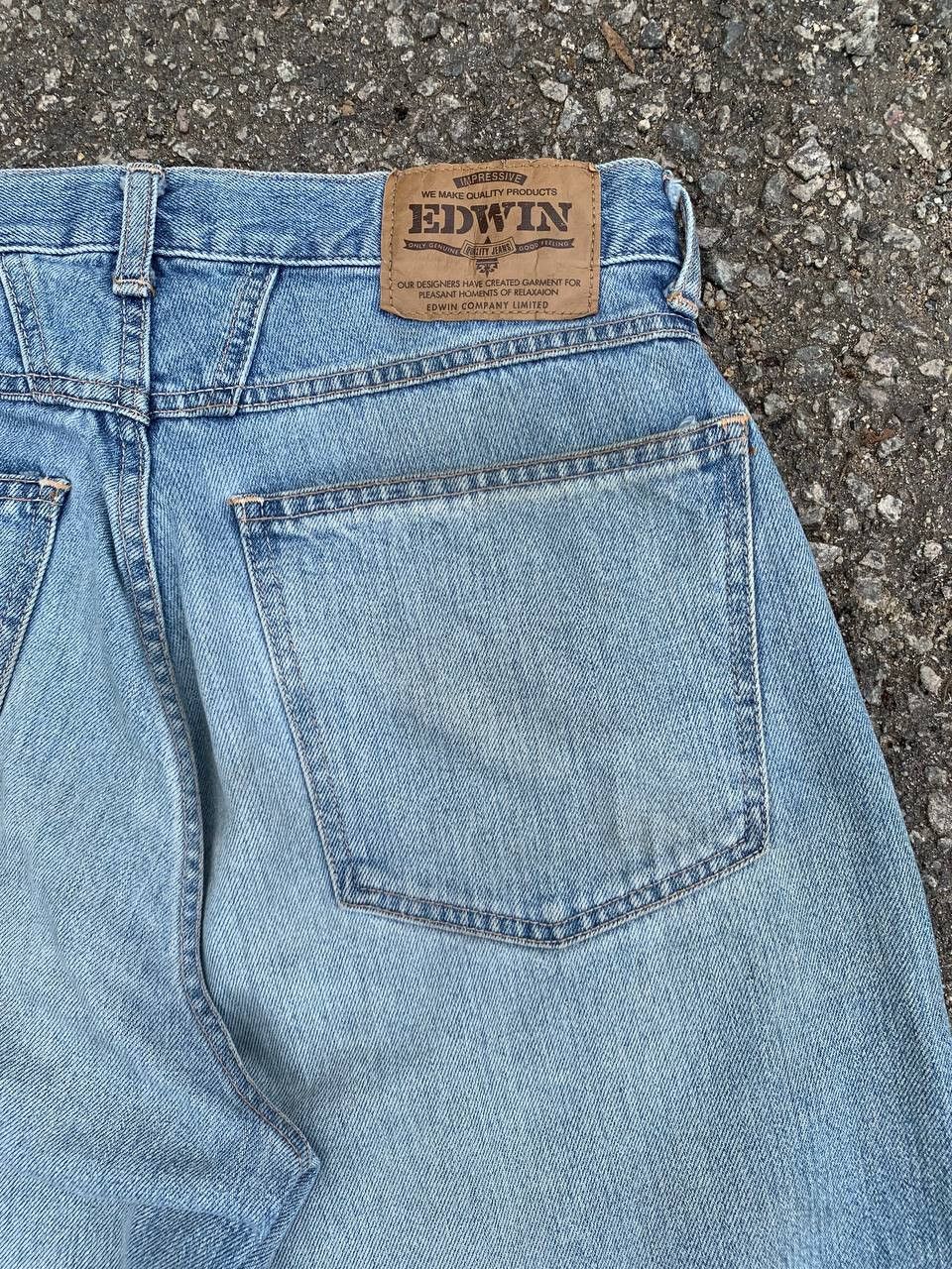 Edwin Vintage Edwin Washed Denim Baggy Jeans Size US 29 - 9 Thumbnail
