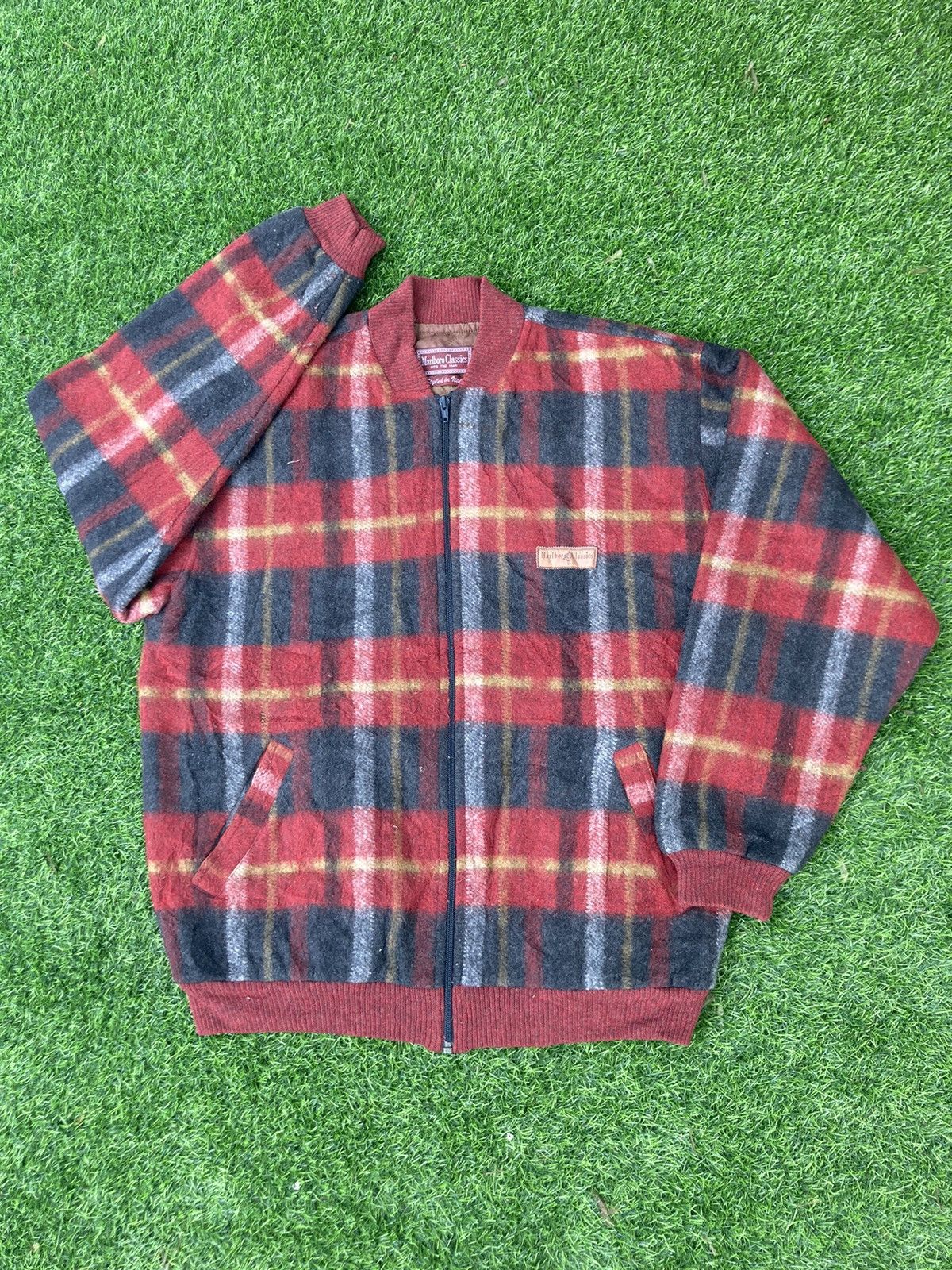 Marlboro × Marlboro Classics × Vintage VINTAGE MALBORO CLASSICS WOOL BOMBER JACKET Size US M / EU 48-50 / 2 - 2 Thumbnail