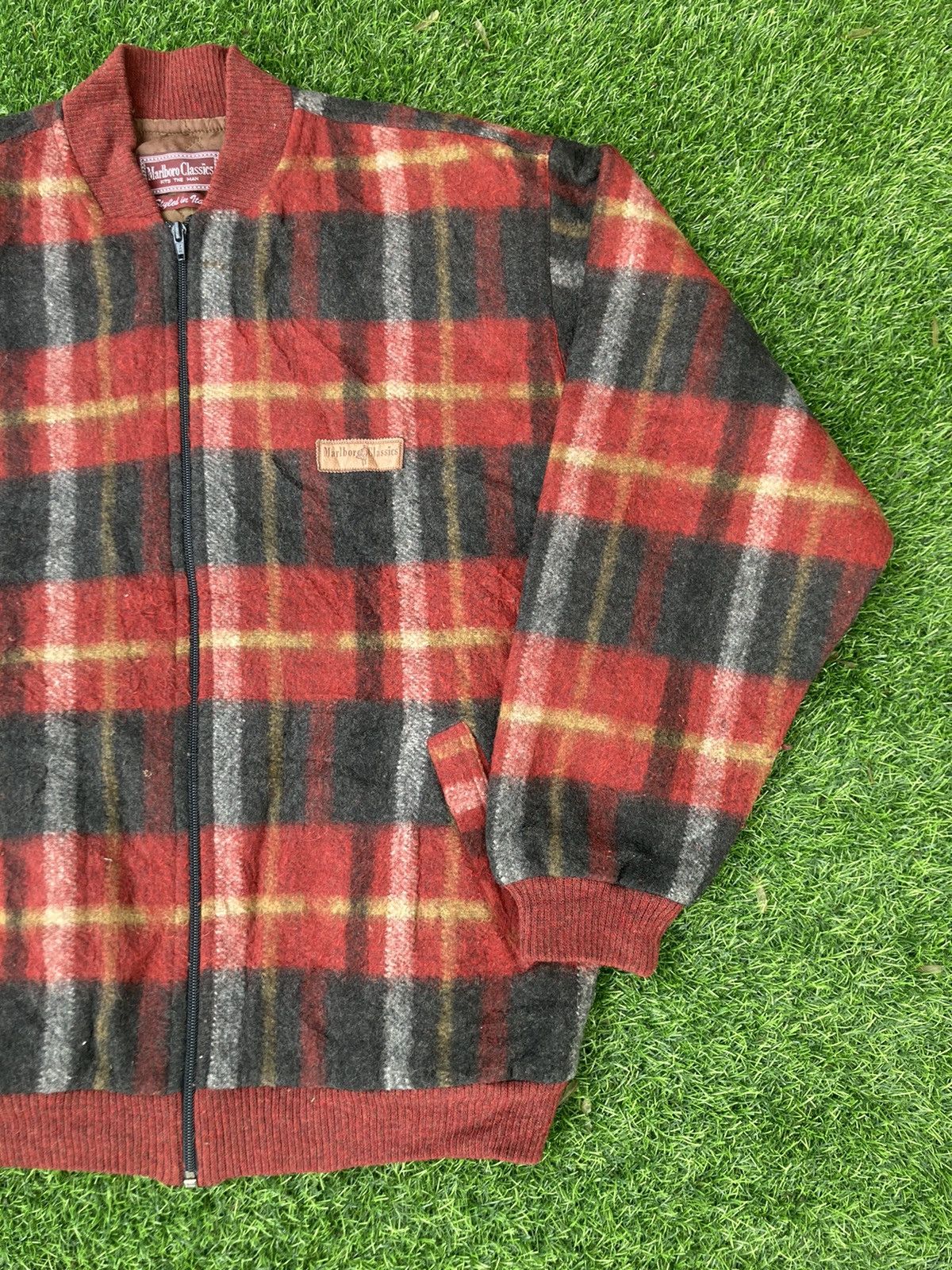 Marlboro × Marlboro Classics × Vintage VINTAGE MALBORO CLASSICS WOOL BOMBER JACKET Size US M / EU 48-50 / 2 - 4 Thumbnail
