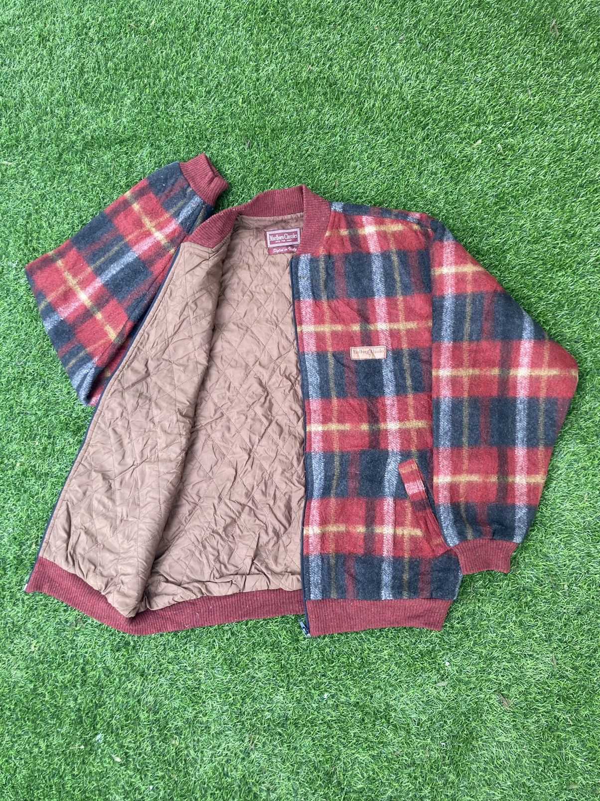 Marlboro × Marlboro Classics × Vintage VINTAGE MALBORO CLASSICS WOOL BOMBER JACKET Size US M / EU 48-50 / 2 - 1 Thumbnail