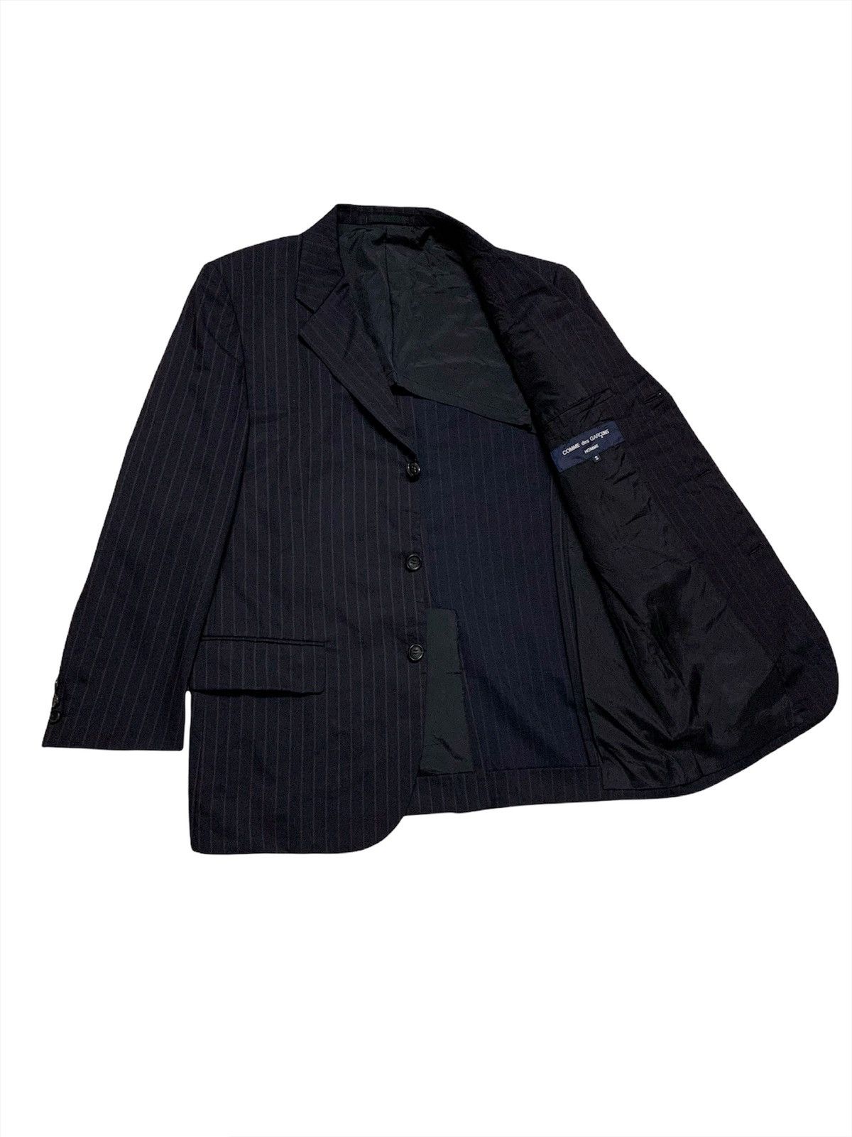 Comme des Garcons × Comme des Garcons Homme Plus 🇯🇵Comme Des Garcons Homme AW06 Wool Stripe Jacket Size 40S - 1 Thumbnail