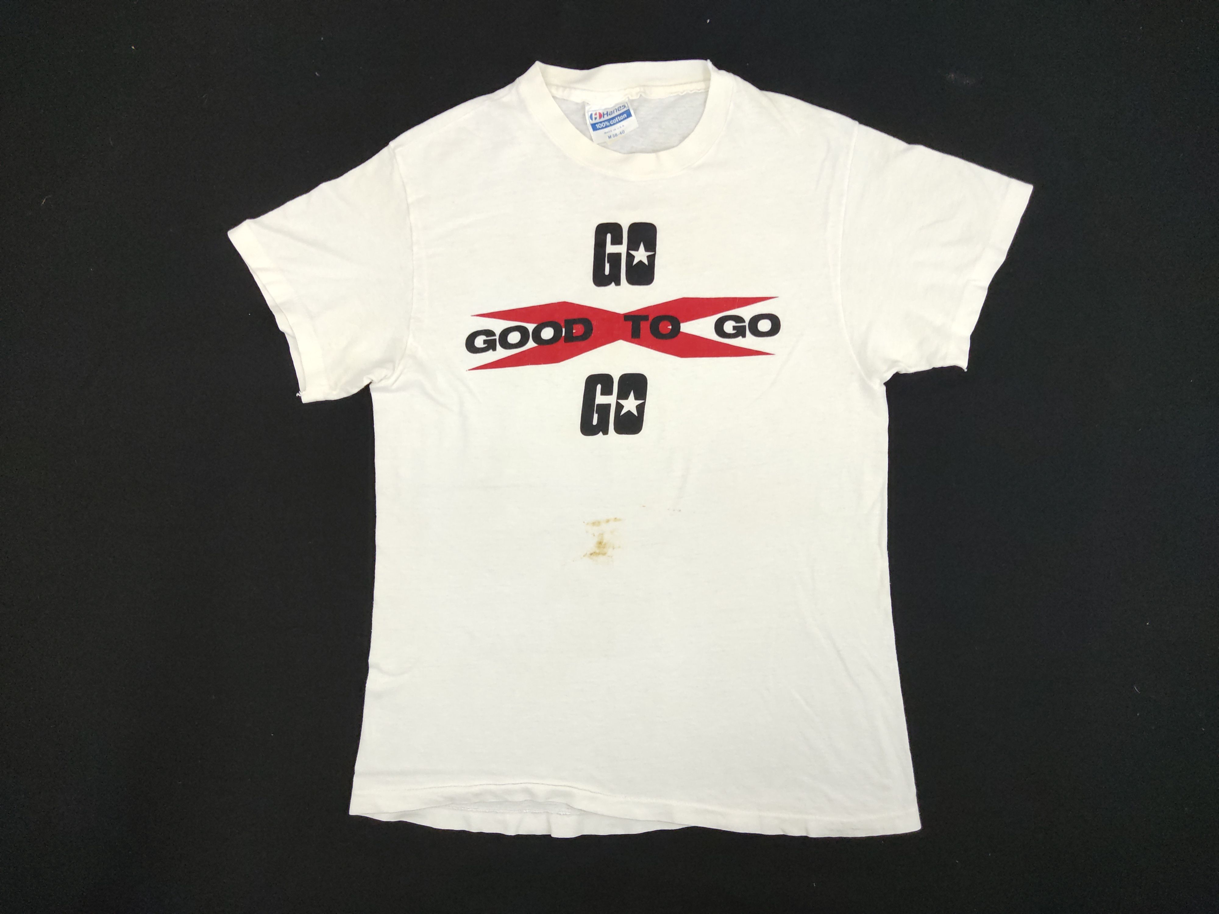 Hanes Vintage 80s USA Good To Go Brand Team Logo Motivation Qoute Size S / US 4 / IT 40 - 1 Thumbnail