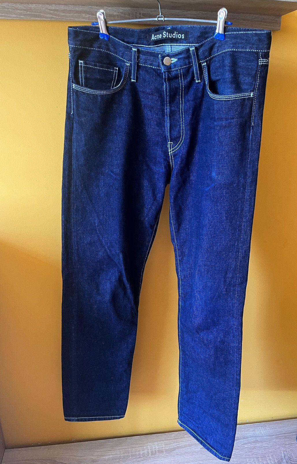 ACNE STUDIOS Face Patch Jeans Indigo Blue