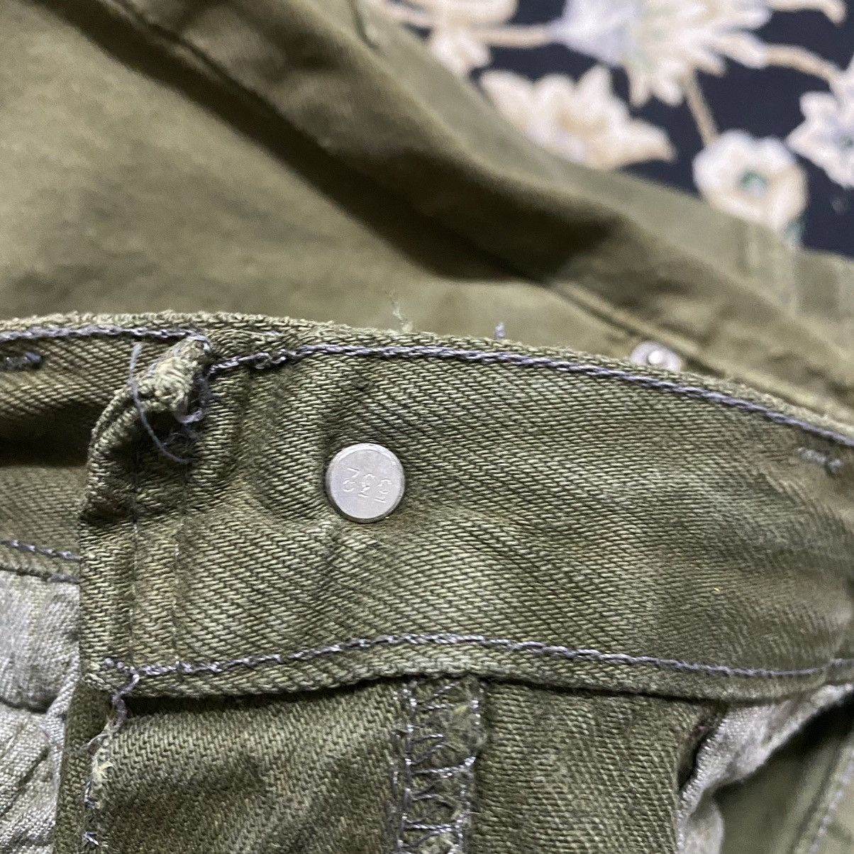Levi's Vintage 80s Levis 501 Olive Green Faded Jeans 31x28 Size US 31 - 13 Thumbnail