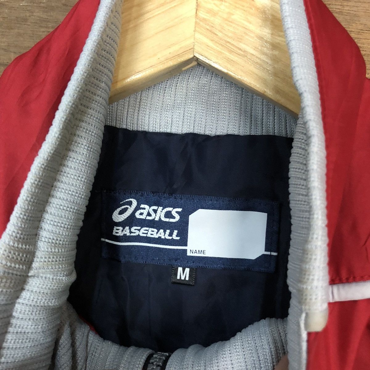 Asics × Japanese Brand × Vintage Asics Red baseball japan team vintage sweater Jacket #5703 Size US M / EU 48-50 / 2 - 7 Thumbnail