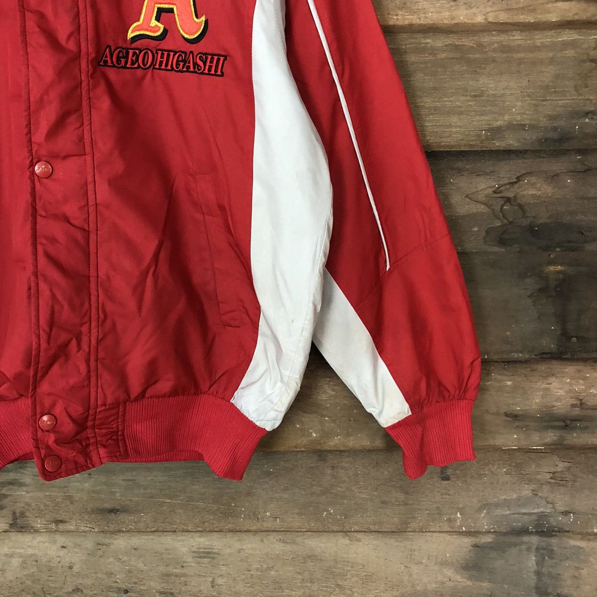 Asics × Japanese Brand × Vintage Asics Red baseball japan team vintage sweater Jacket #5703 Size US M / EU 48-50 / 2 - 5 Thumbnail
