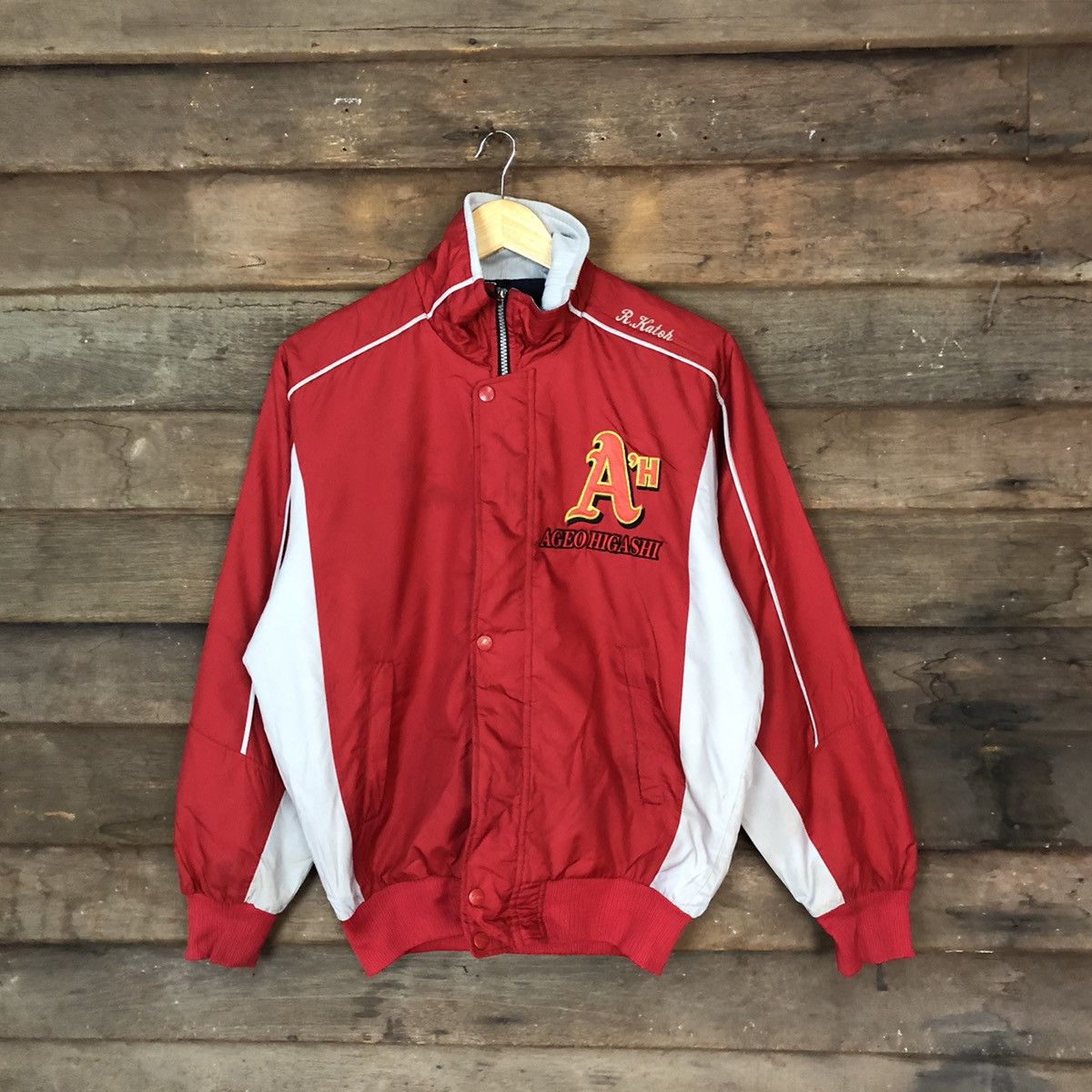 Asics × Japanese Brand × Vintage Asics Red baseball japan team vintage sweater Jacket #5703 Size US M / EU 48-50 / 2 - 1 Thumbnail