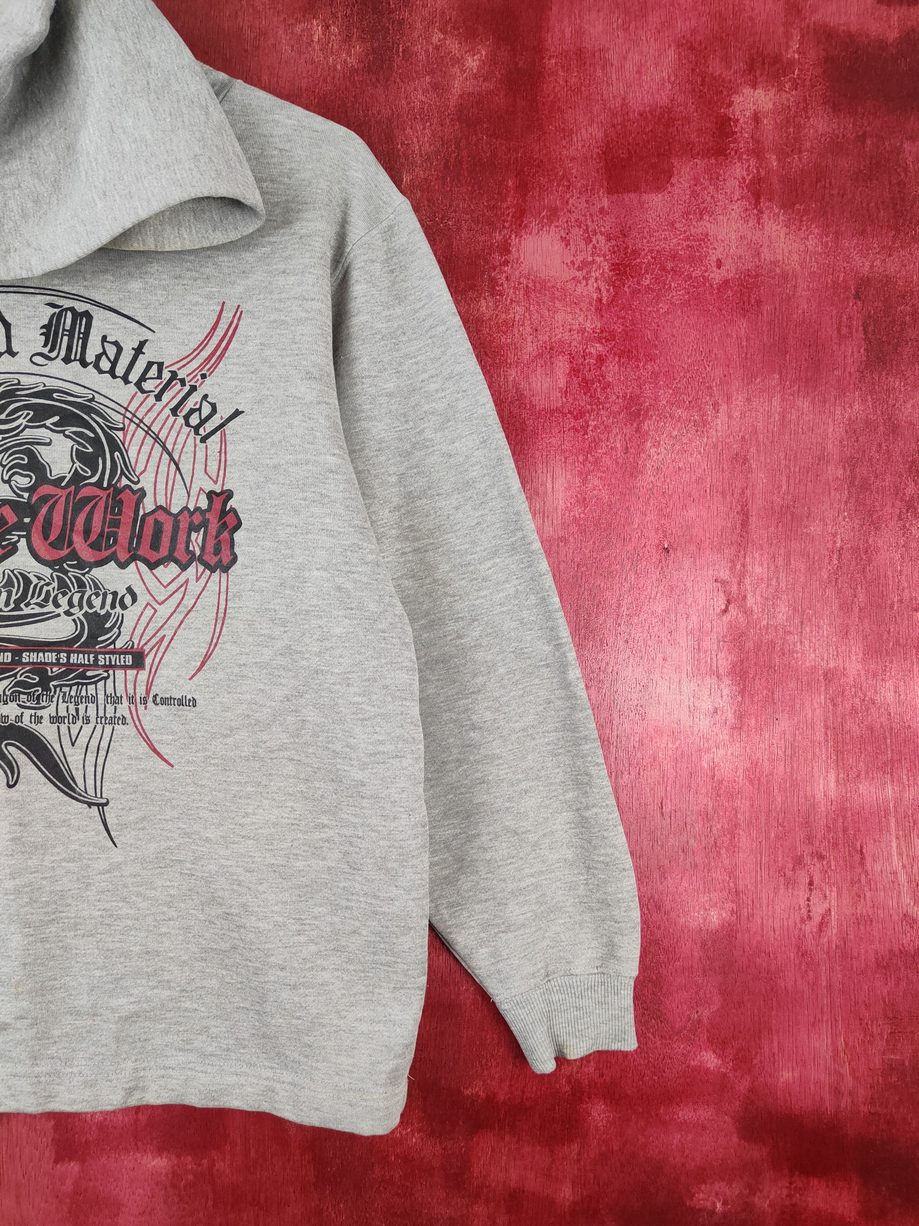 Japanese Brand Image Work dragon japan Gray Sweatshirt #5550 Size S / US 4 / IT 40 - 6 Thumbnail