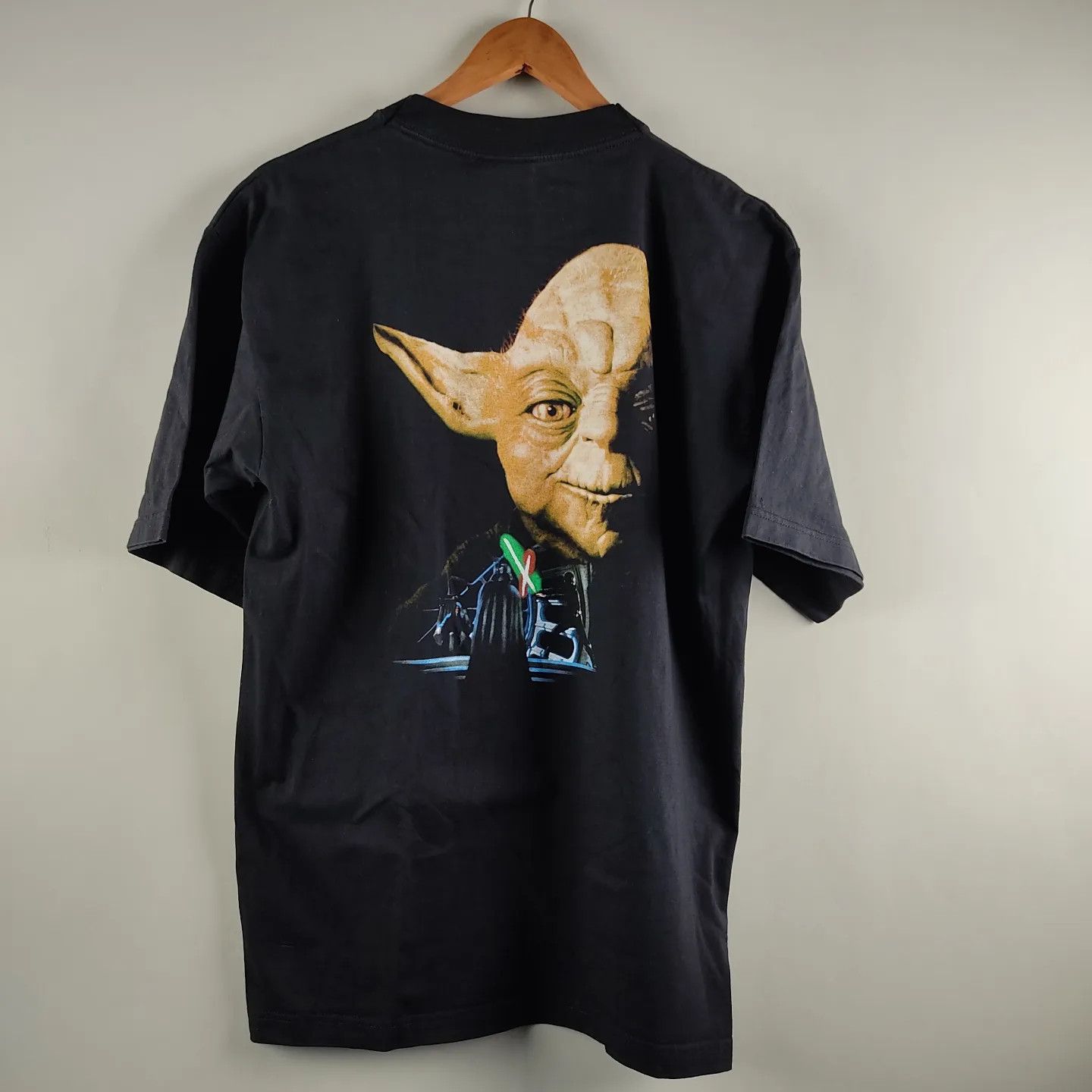 image of Movie x Star Wars 1997 Star Wars Return Of The Jedi Master Yoda Big Head in Black, Men's (Size XL)