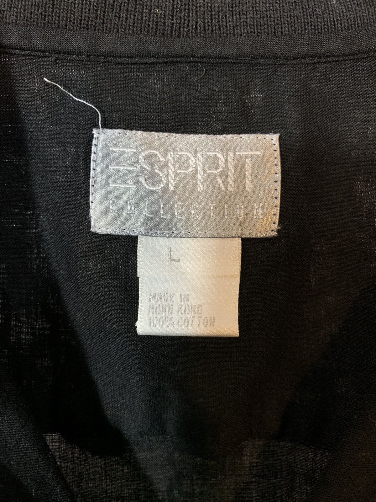 Esprit Vintage Esprit black linen shirt. Size US L / EU 52-54 / 3 - 3 Thumbnail