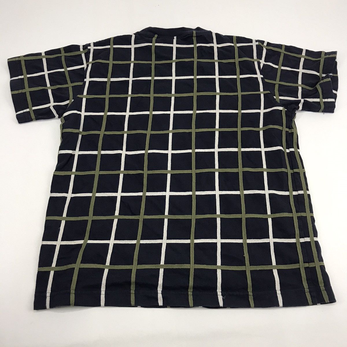 Japanese Brand Gym Master Plaid Checked Classic Patchwork Printed Tee Size M / US 6-8 / IT 42-44 - 2 Thumbnail