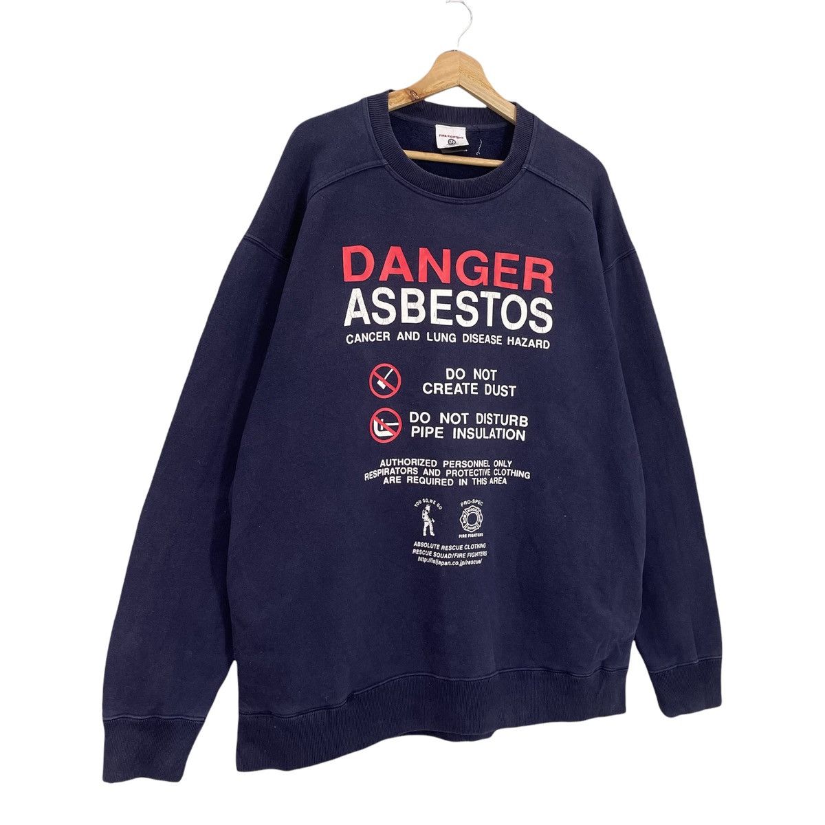 Japanese Brand × Vintage Vintage Fire Fighter Big Logo Crewneck Sweatshirt Size XL Size US XL / EU 56 / 4 - 2 Thumbnail
