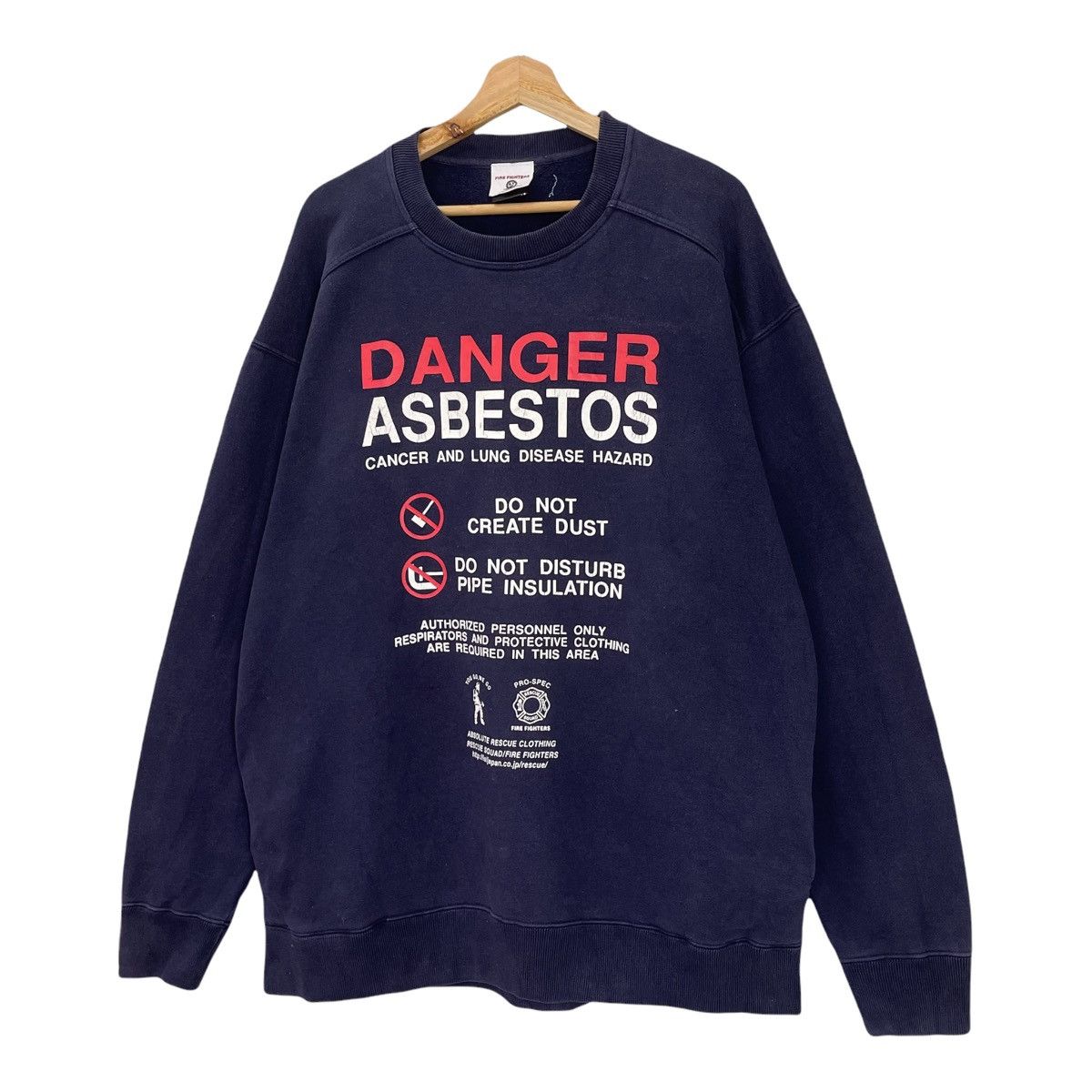 Japanese Brand × Vintage Vintage Fire Fighter Big Logo Crewneck Sweatshirt Size XL Size US XL / EU 56 / 4 - 3 Thumbnail