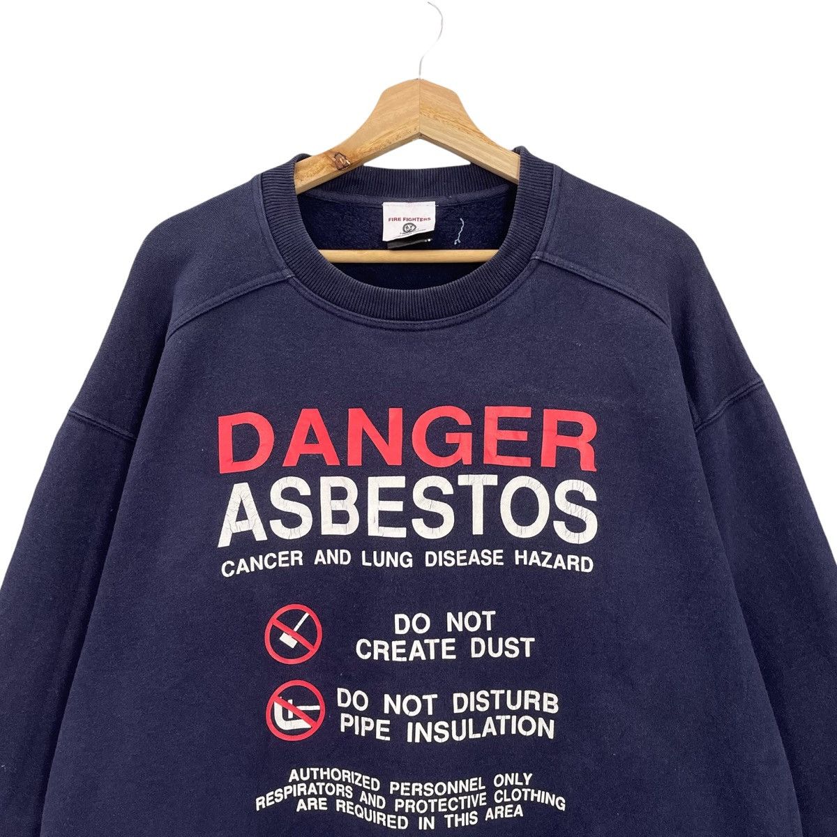 Japanese Brand × Vintage Vintage Fire Fighter Big Logo Crewneck Sweatshirt Size XL Size US XL / EU 56 / 4 - 4 Thumbnail