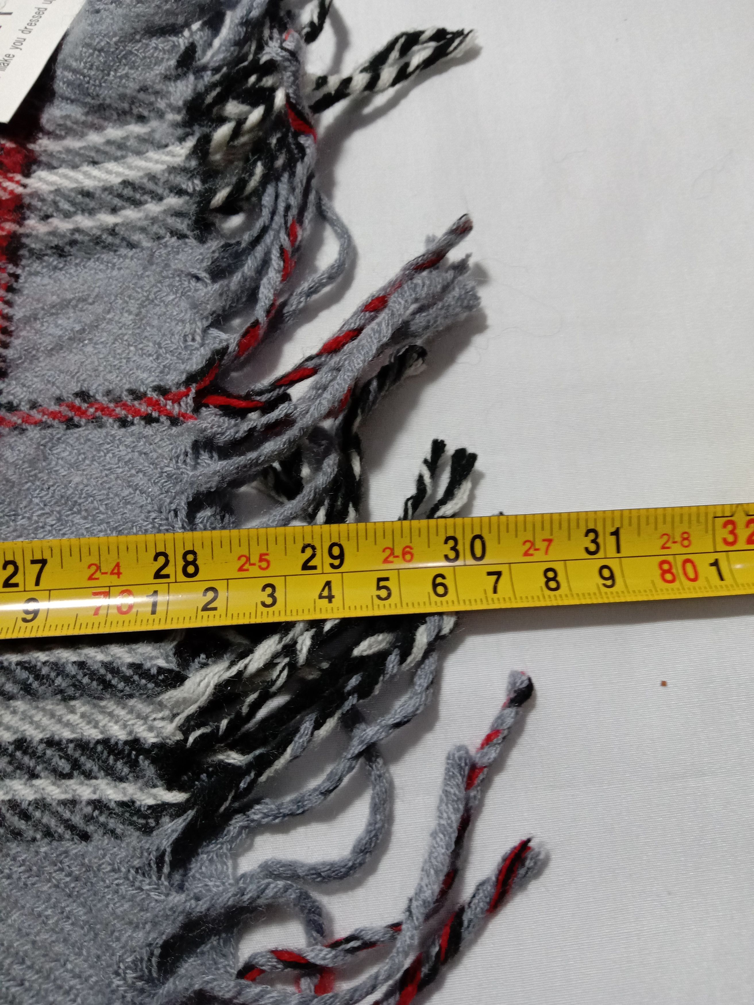 Designer Julia Muffler/Scarf Gray Color Plaid Check Nova Design Size ONE SIZE - 2 Thumbnail
