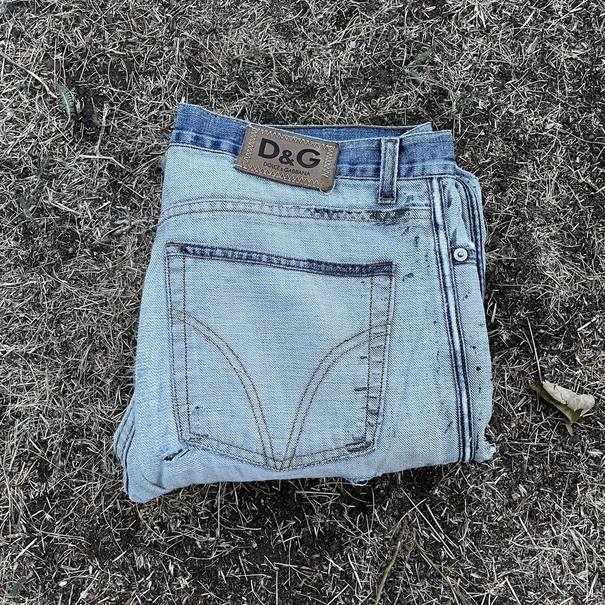 Dolce & Gabbana Dolce Gabbana Jeans Painted Thrashed Distress Jeans 90s Size US 34 / EU 50 - 14 Thumbnail