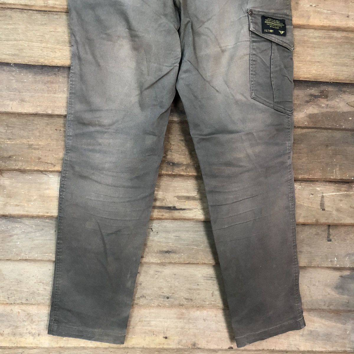 Japanese Brand DL Forecast Dark Brown faded Tactical Cargo Pants #5375 Size US 32 / EU 48 - 11 Thumbnail
