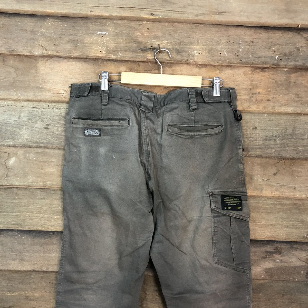 Japanese Brand DL Forecast Dark Brown faded Tactical Cargo Pants #5375 Size US 32 / EU 48 - 10 Thumbnail