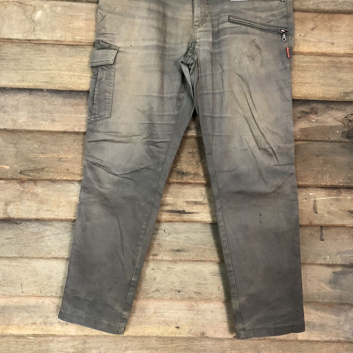 Japanese Brand DL Forecast Dark Brown faded Tactical Cargo Pants #5375 Size US 32 / EU 48 - 3 Thumbnail