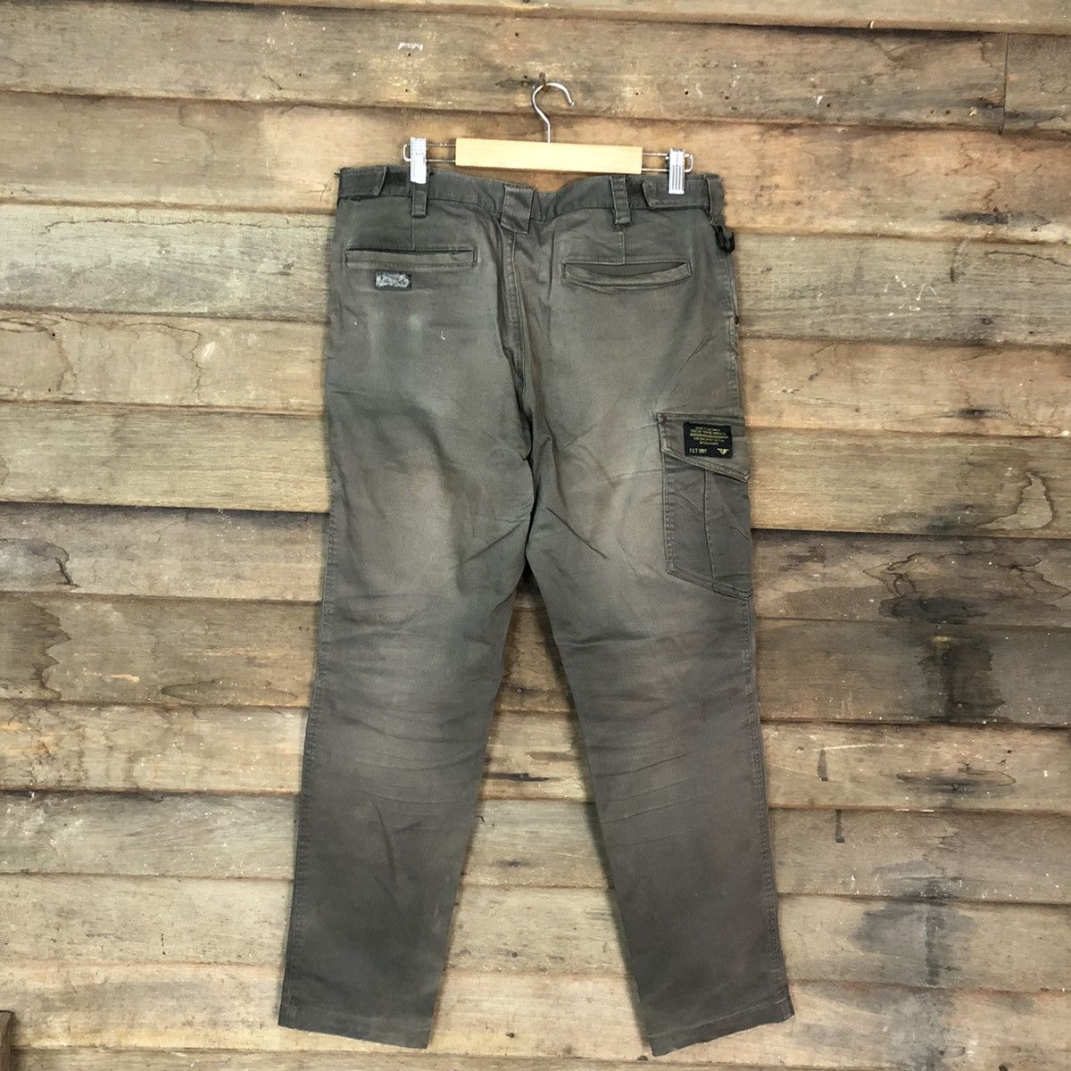 Japanese Brand DL Forecast Dark Brown faded Tactical Cargo Pants #5375 Size US 32 / EU 48 - 9 Thumbnail