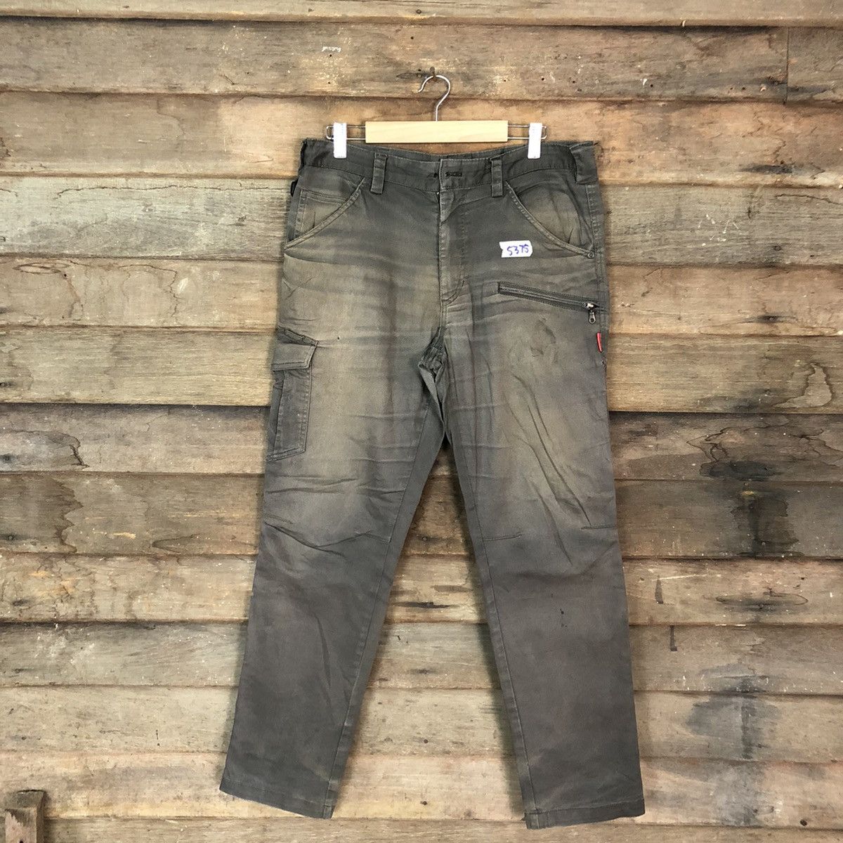 image of Straight Faded Dl Forecast Dark Brown Faded Tactical Cargo Pants 5375, Men's (Size 32)