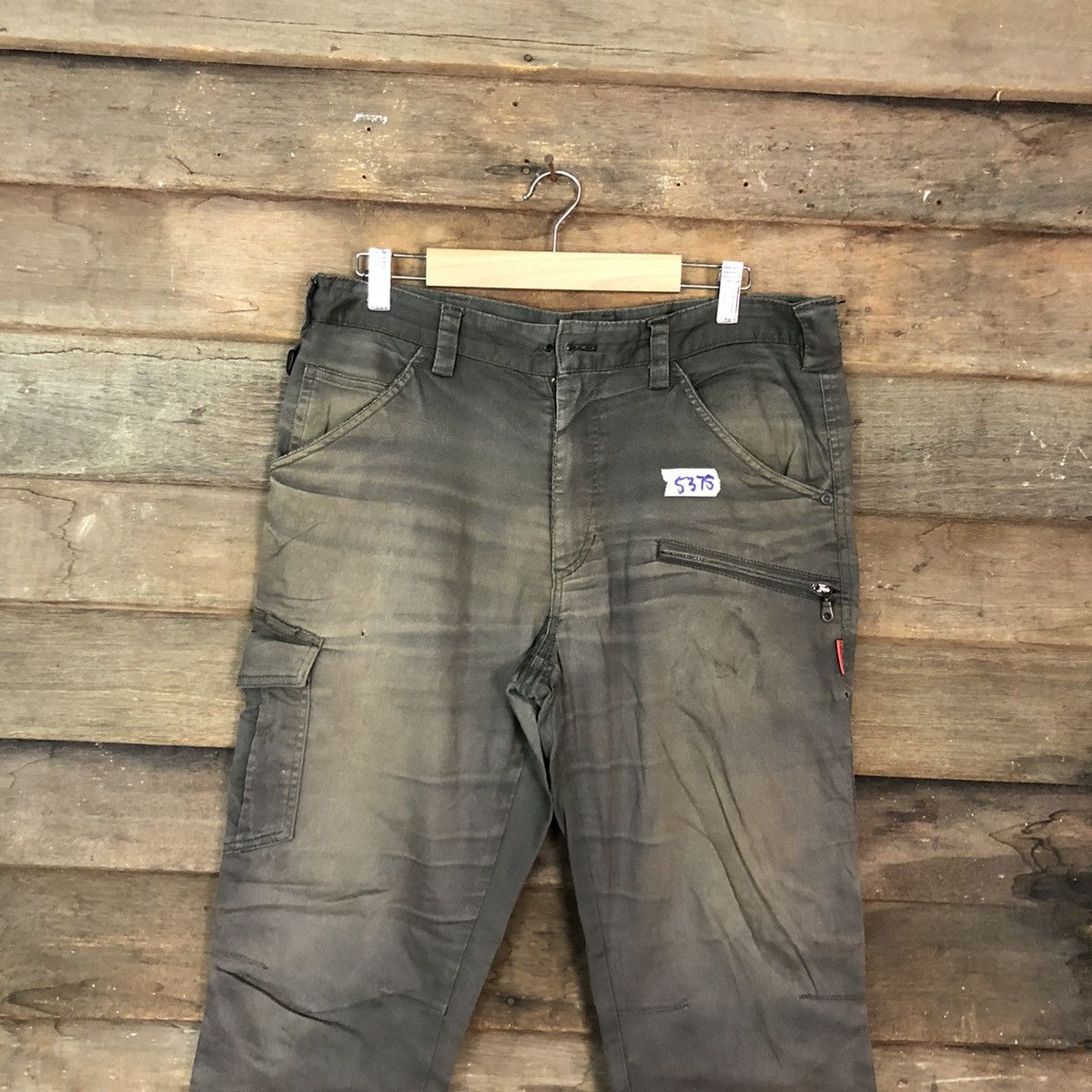 Japanese Brand DL Forecast Dark Brown faded Tactical Cargo Pants #5375 Size US 32 / EU 48 - 2 Thumbnail