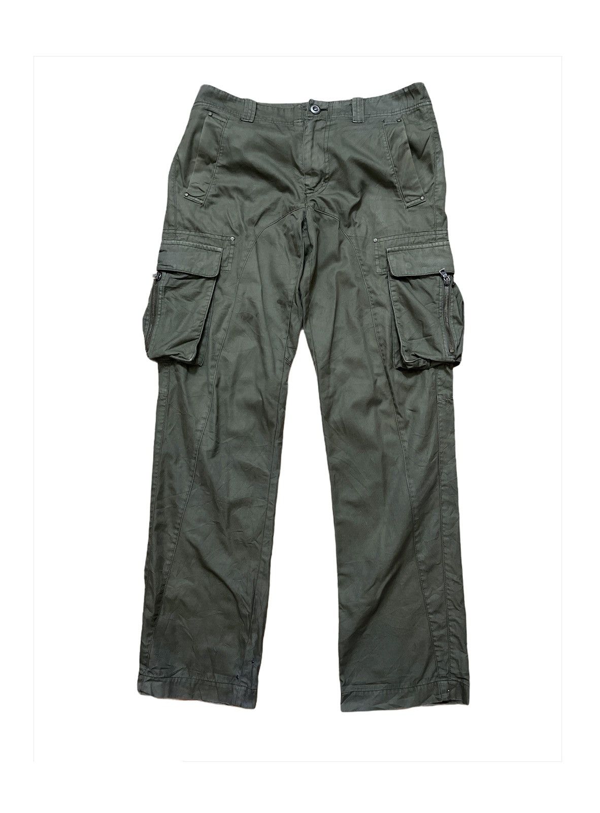 image of And A Multipocket Multipocket Cargo Pants in Olive Green, Men's (Size 32)