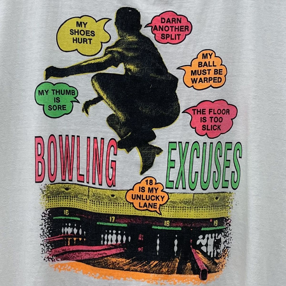 Beauty Beast × Vintage Vintage Bowling Excuses T-Shirt Single Stitch Size US L / EU 52-54 / 3 - 2 Thumbnail