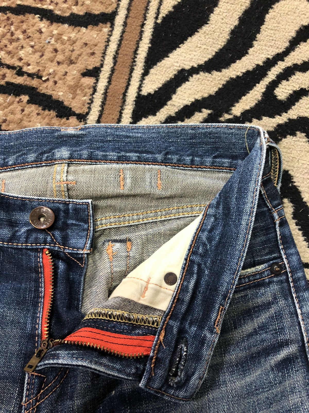 Edwin × Vintage VINTAGE SELVEDGE EDWIN 505zxx BUCKLE BACK DISTRESED GRUNGE Size US 29 - 6 Thumbnail