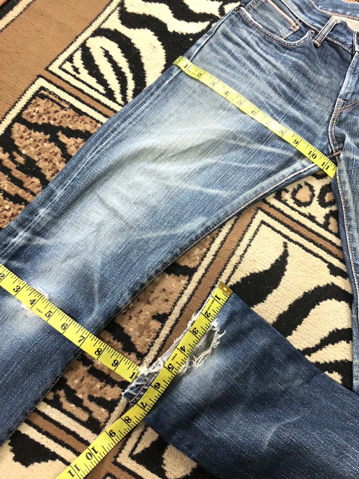 Edwin × Vintage VINTAGE SELVEDGE EDWIN 505zxx BUCKLE BACK DISTRESED GRUNGE Size US 29 - 18 Thumbnail