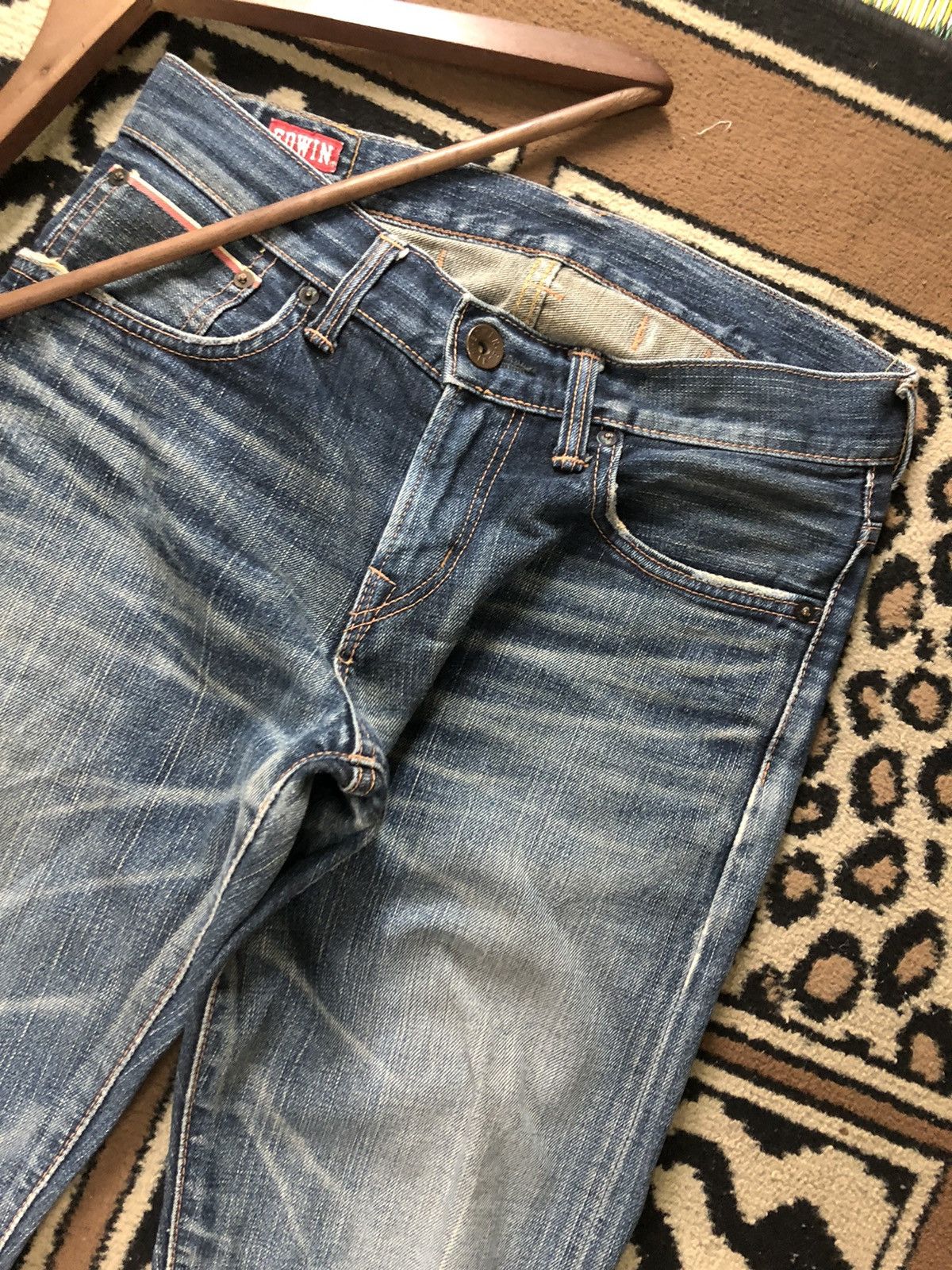 Edwin × Vintage VINTAGE SELVEDGE EDWIN 505zxx BUCKLE BACK DISTRESED GRUNGE Size US 29 - 2 Thumbnail