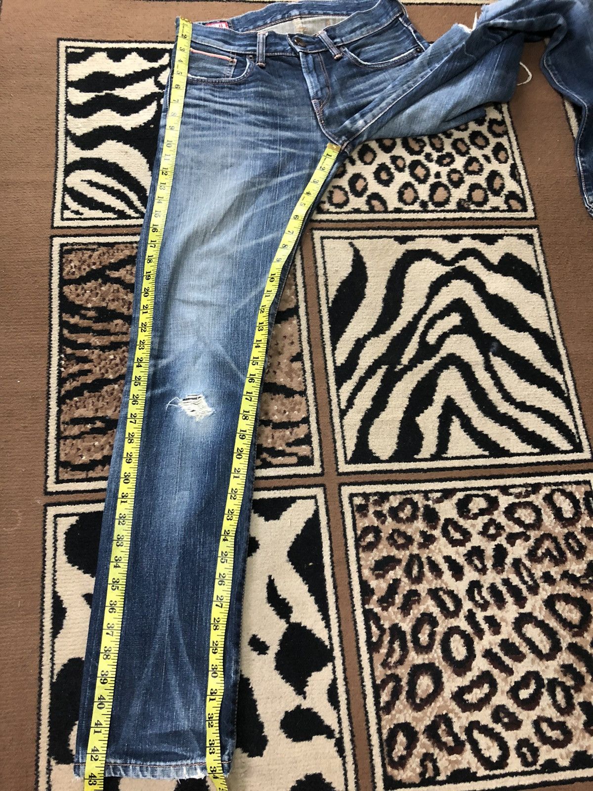 Edwin × Vintage VINTAGE SELVEDGE EDWIN 505zxx BUCKLE BACK DISTRESED GRUNGE Size US 29 - 17 Thumbnail