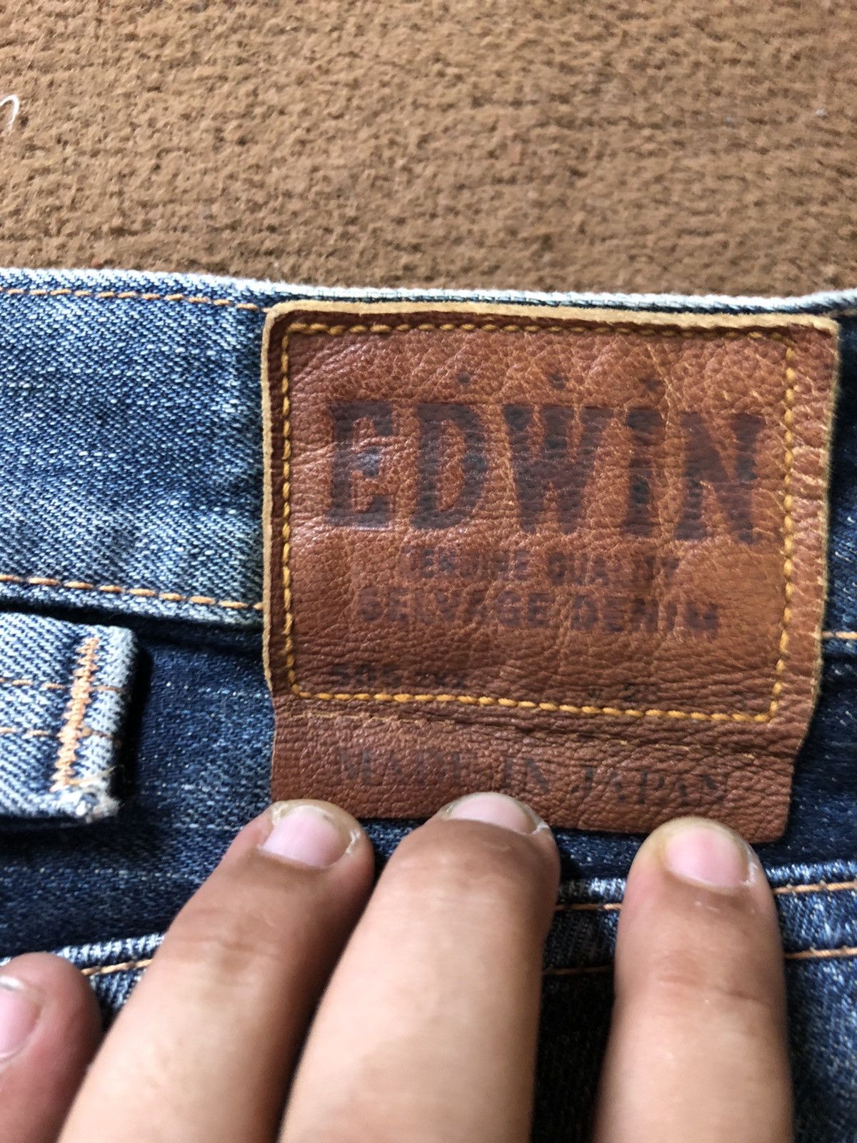 Edwin × Vintage VINTAGE SELVEDGE EDWIN 505zxx BUCKLE BACK DISTRESED GRUNGE Size US 29 - 12 Thumbnail