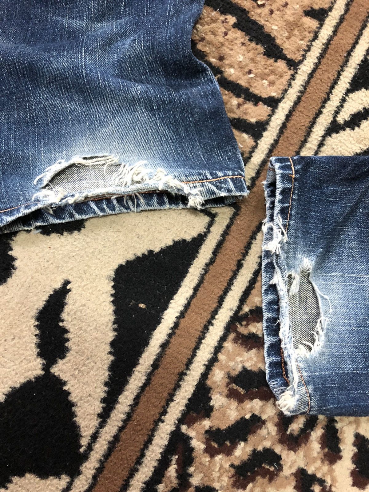 Edwin × Vintage VINTAGE SELVEDGE EDWIN 505zxx BUCKLE BACK DISTRESED GRUNGE Size US 29 - 9 Thumbnail