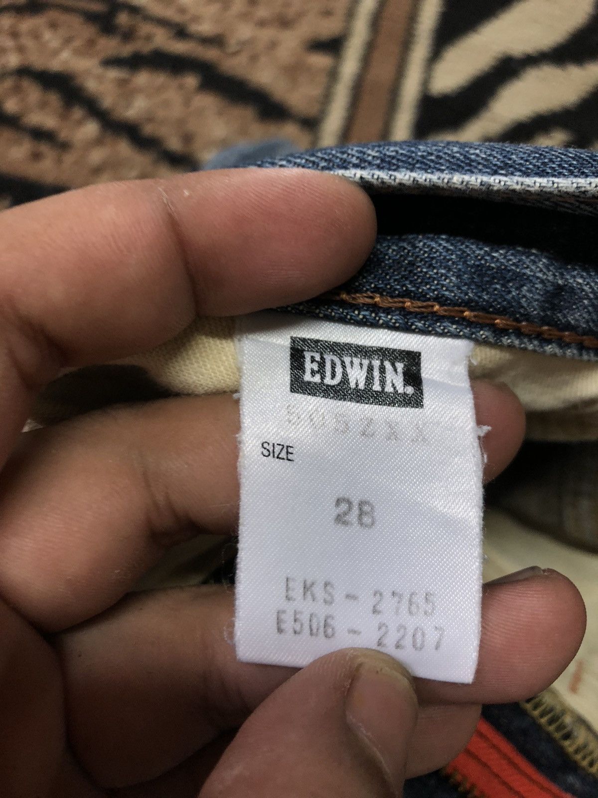 Edwin × Vintage VINTAGE SELVEDGE EDWIN 505zxx BUCKLE BACK DISTRESED GRUNGE Size US 29 - 7 Thumbnail