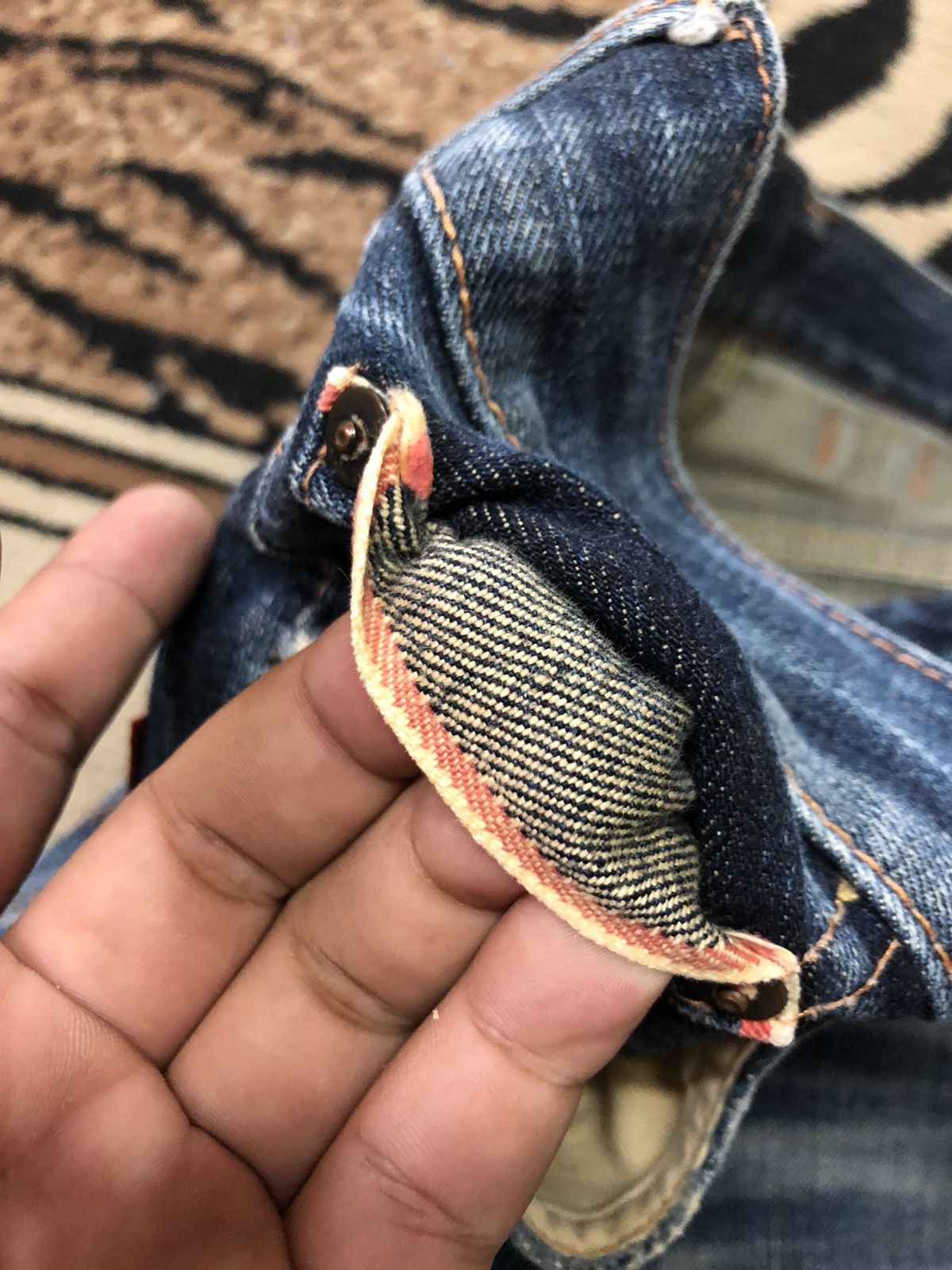Edwin × Vintage VINTAGE SELVEDGE EDWIN 505zxx BUCKLE BACK DISTRESED GRUNGE Size US 29 - 4 Thumbnail
