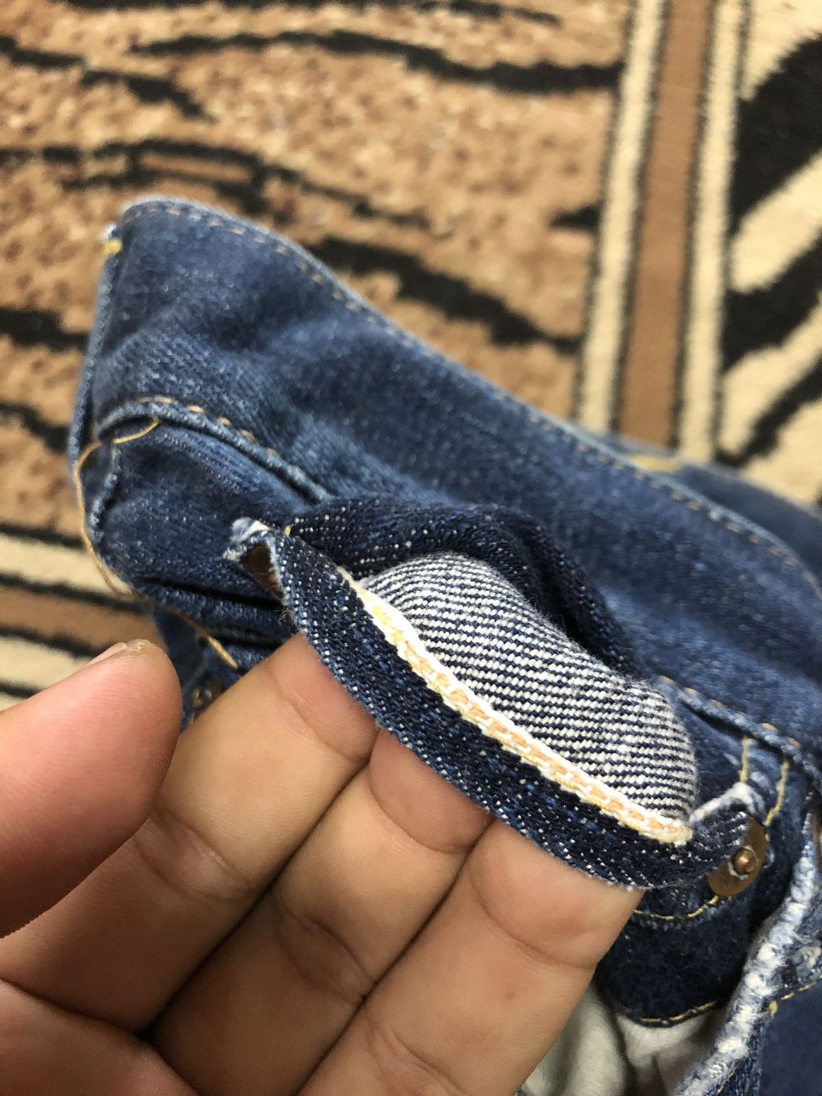 Edwin × Vintage VINTAGE SELVEDGE EDWIN 505 SHORT DISTRESSED DENIM Size US 31 - 4 Thumbnail