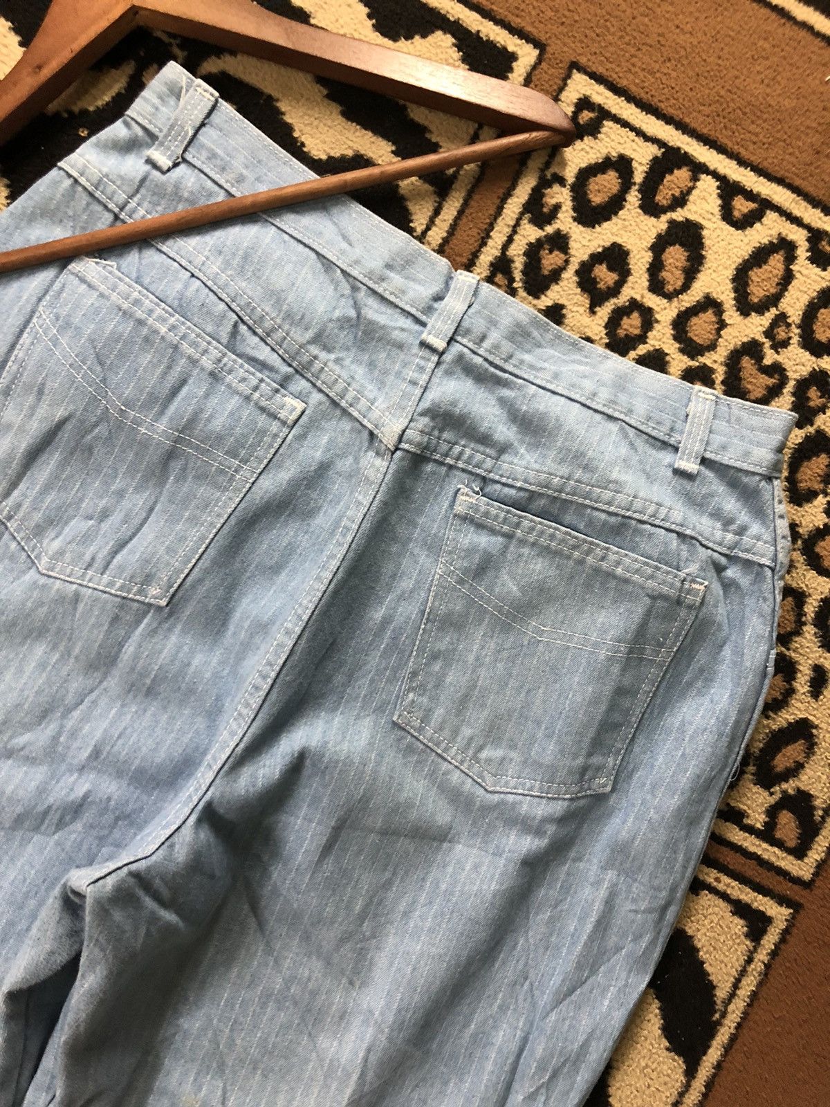 Vintage VINTAGE 80s CARRIAGE COURT STRIPE BAGGY DENIM MADE IN USA Size US 31 - 7 Thumbnail