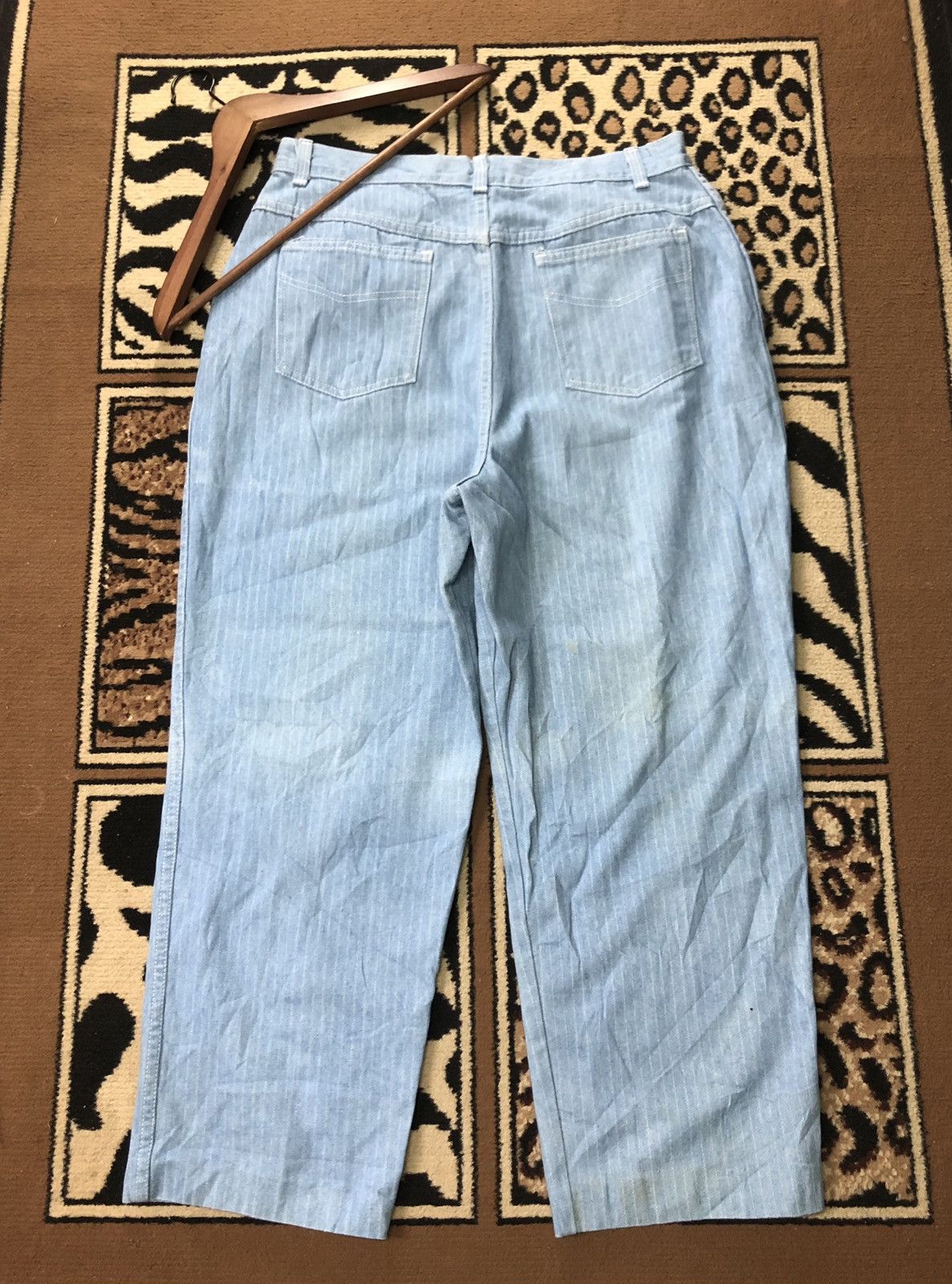 Vintage VINTAGE 80s CARRIAGE COURT STRIPE BAGGY DENIM MADE IN USA Size US 31 - 6 Thumbnail